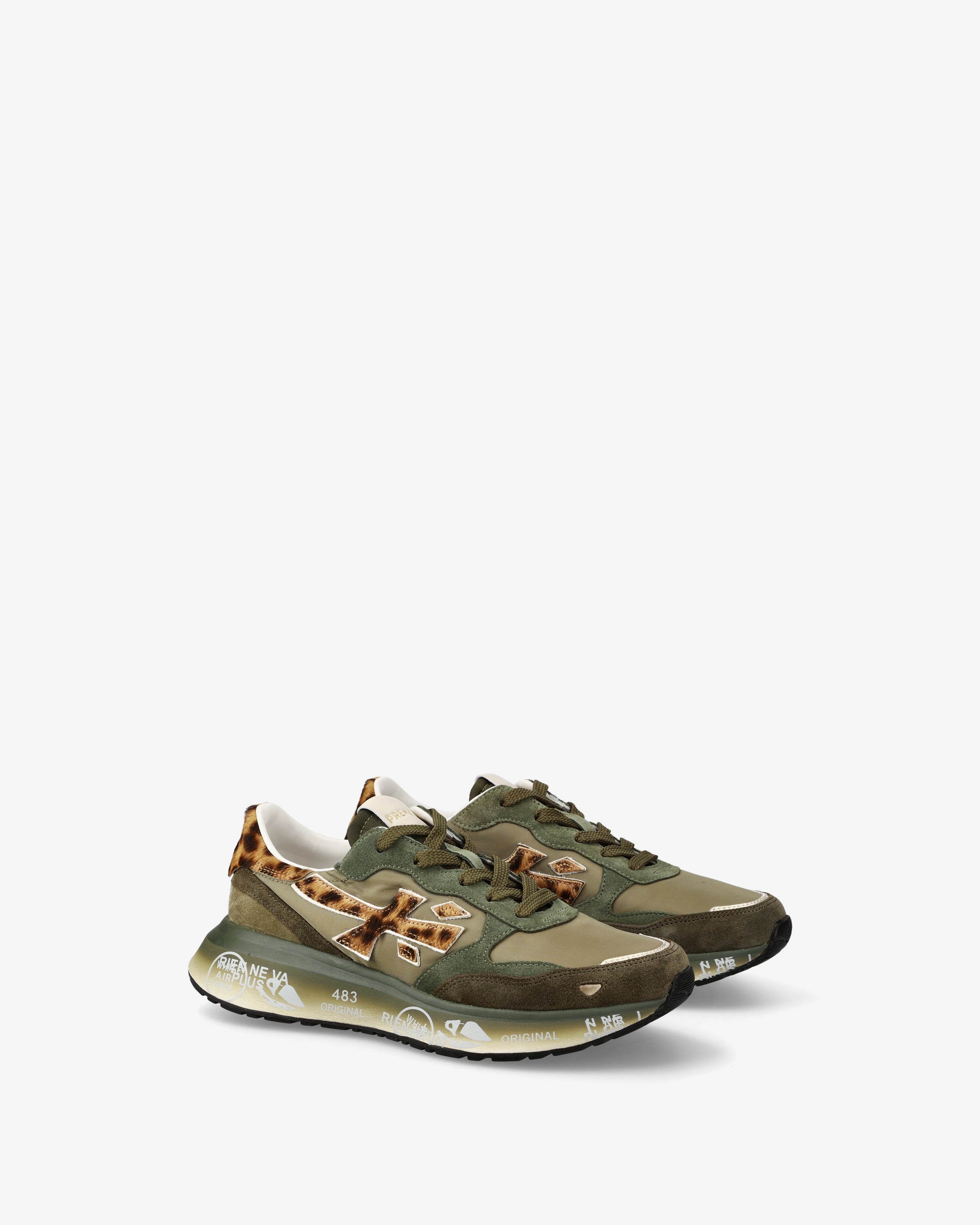 premiata-lauryn-7790-sneaker-salbei-olive-animalier image 2
