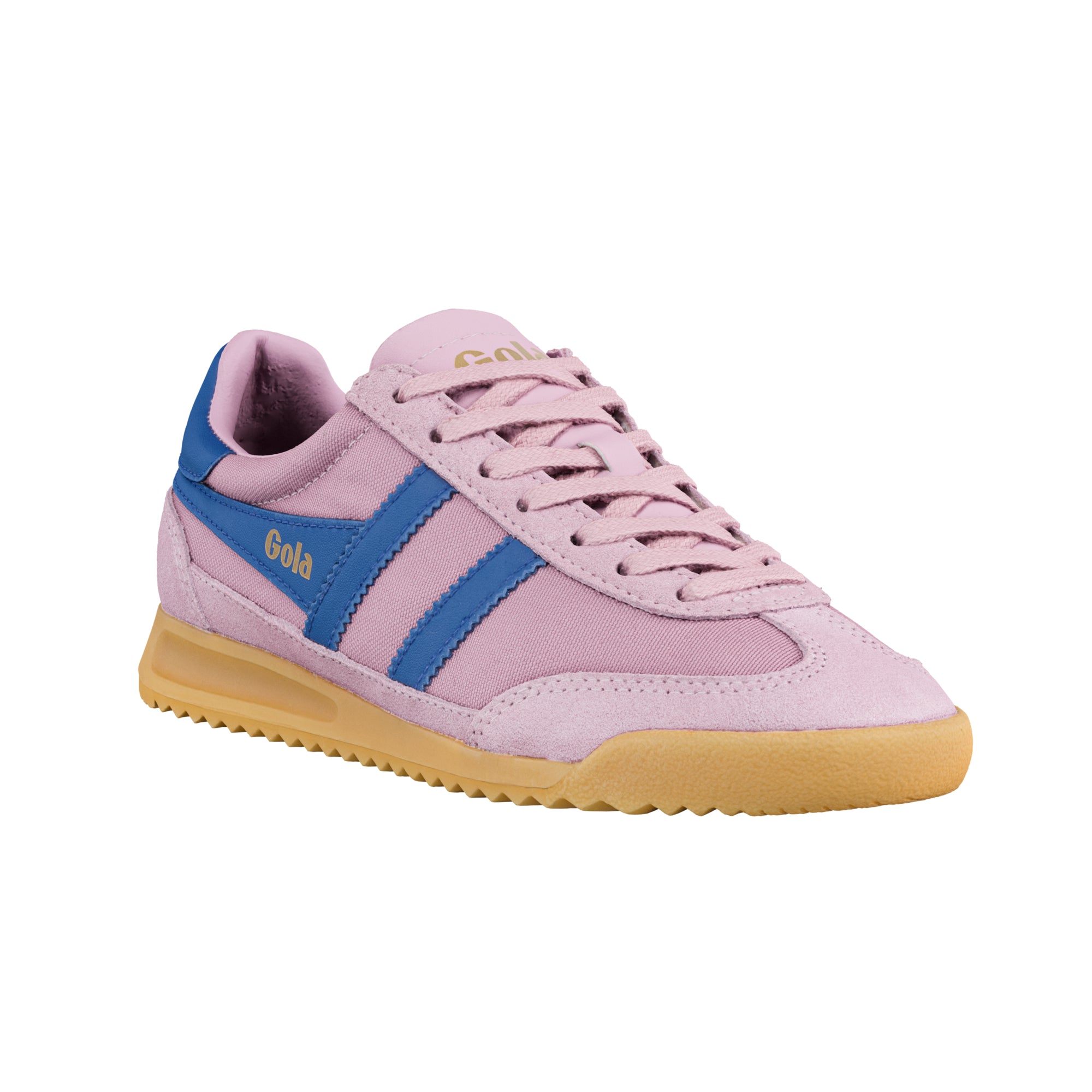 gola-tornado-damen-sneaker-bonbonrosa-navy-wildleder image 2