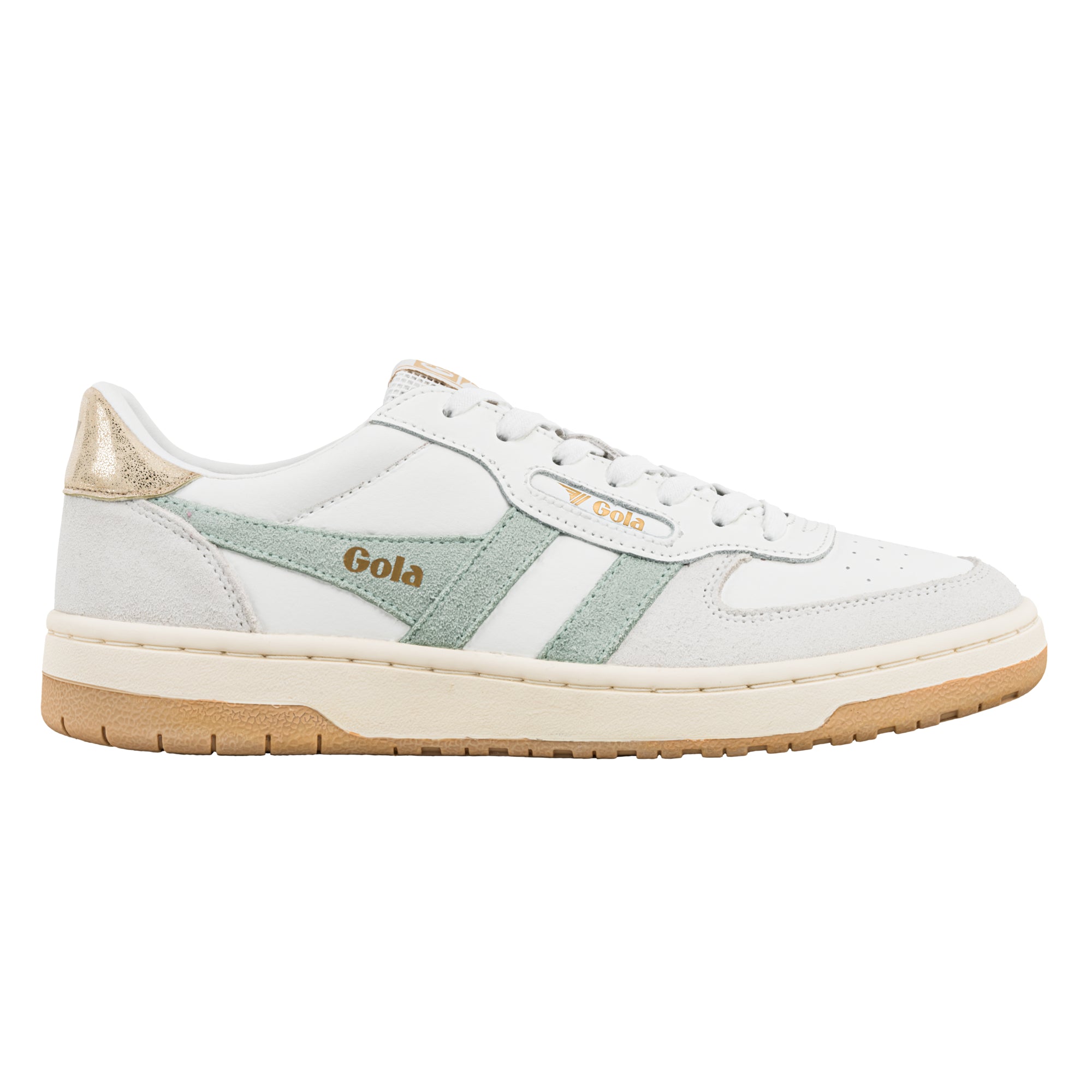 gola-hawk-damen-sneaker-leder-mix-wei-gr-n-gold image 1