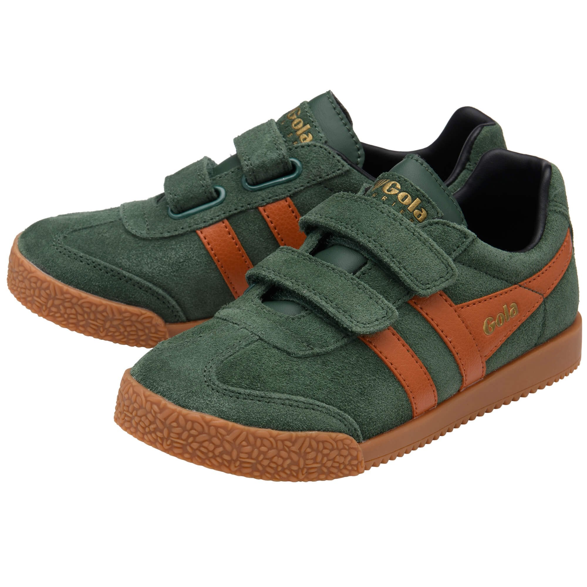 gola-harrier-strap-kinder-sneaker-wildleder-orange-schwarz image 3