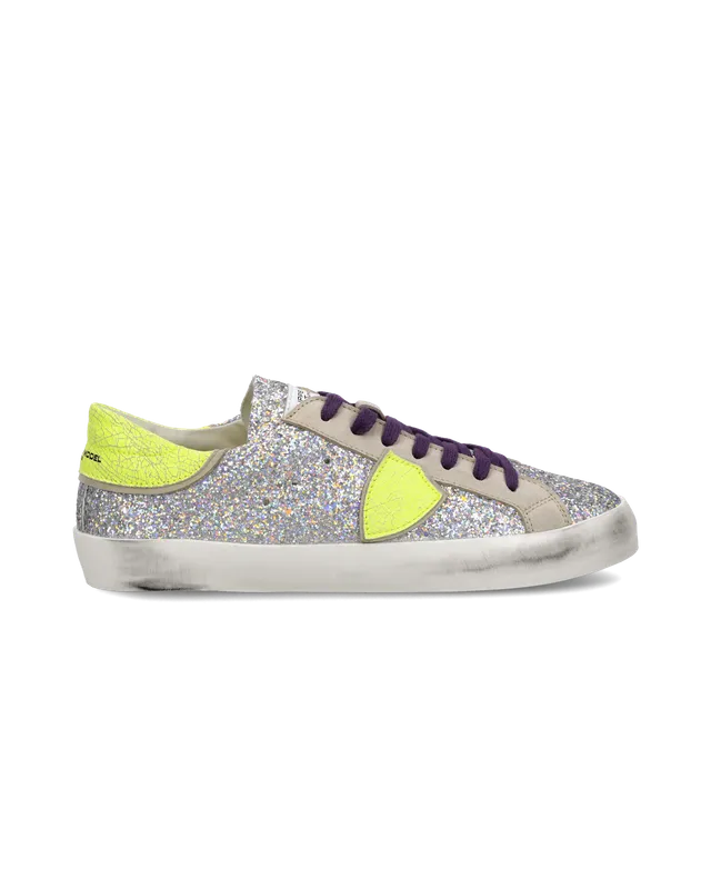 philippe-model-prsx-sneaker-junior-silber-fluo image 1
