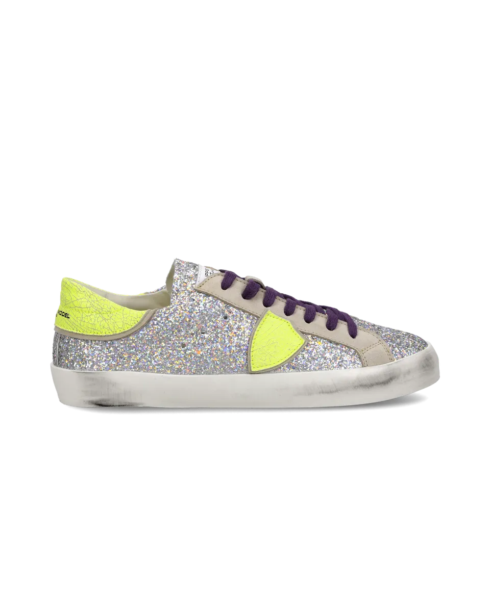 philippe-model-prsx-sneaker-junior-silber-fluo image 1