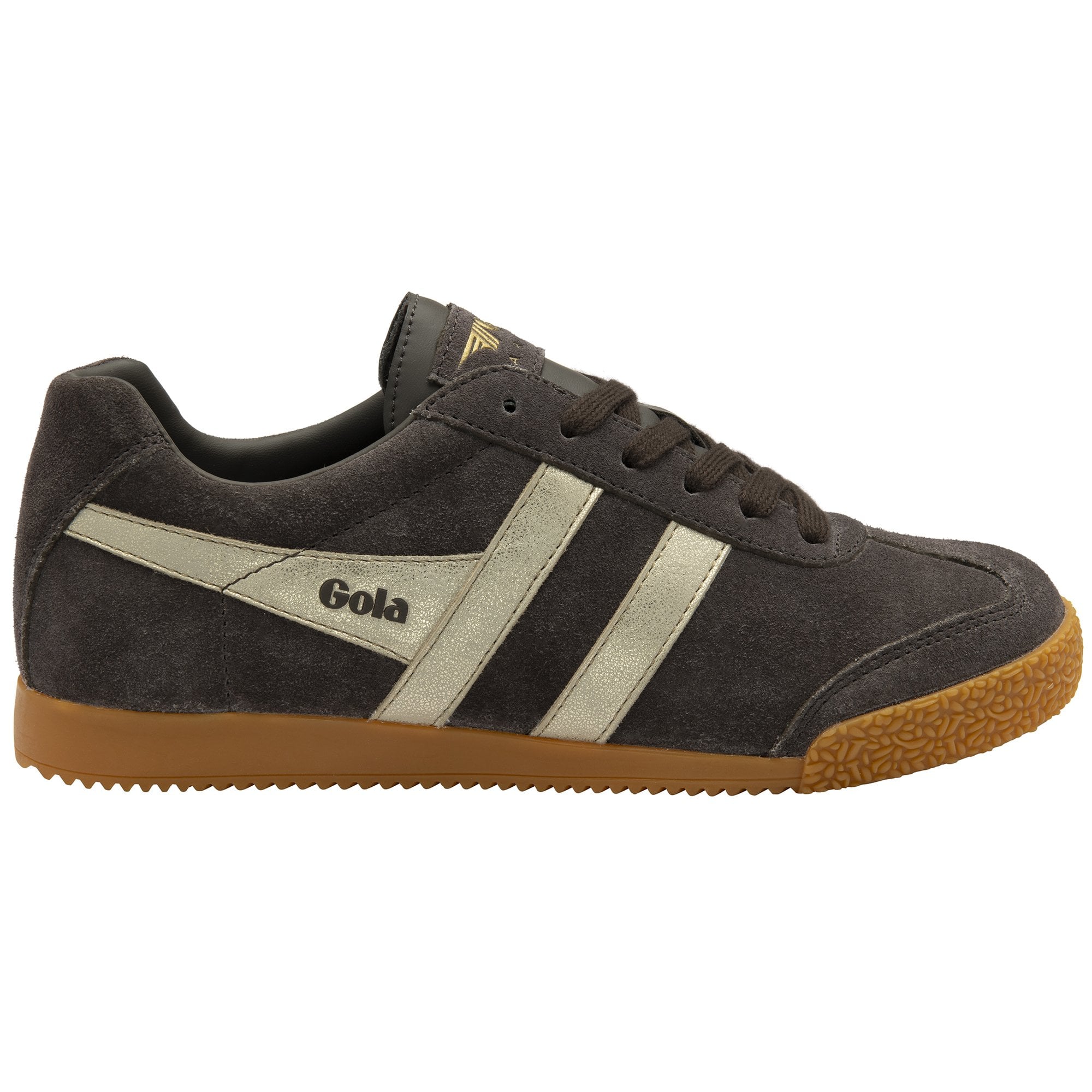 gola-harrier-damen-sneaker-mokka-wildleder-gold-mirror image 1