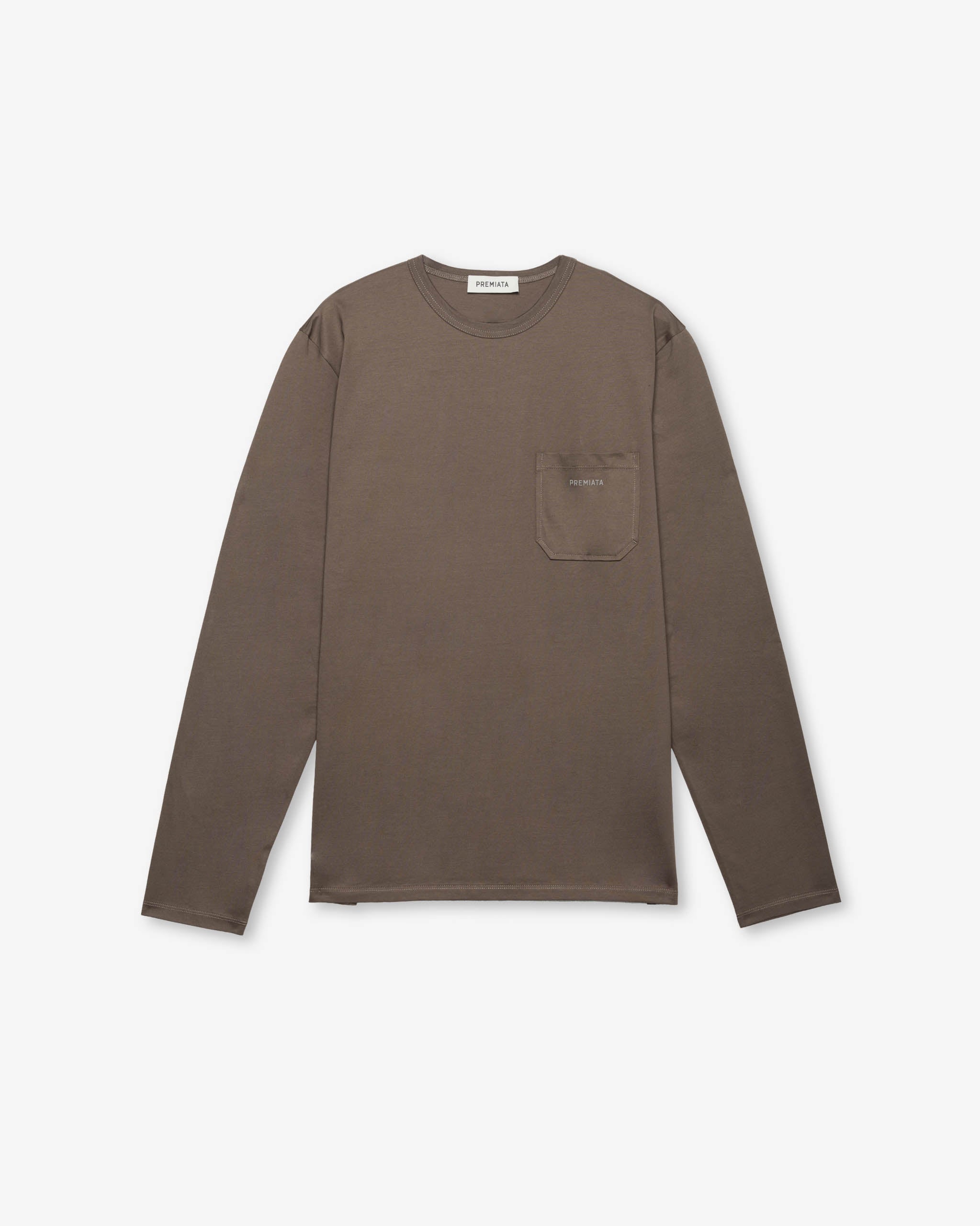 premiata-t-shirt-pocket-mud-herren-longsleeve-jersey-braun image 1