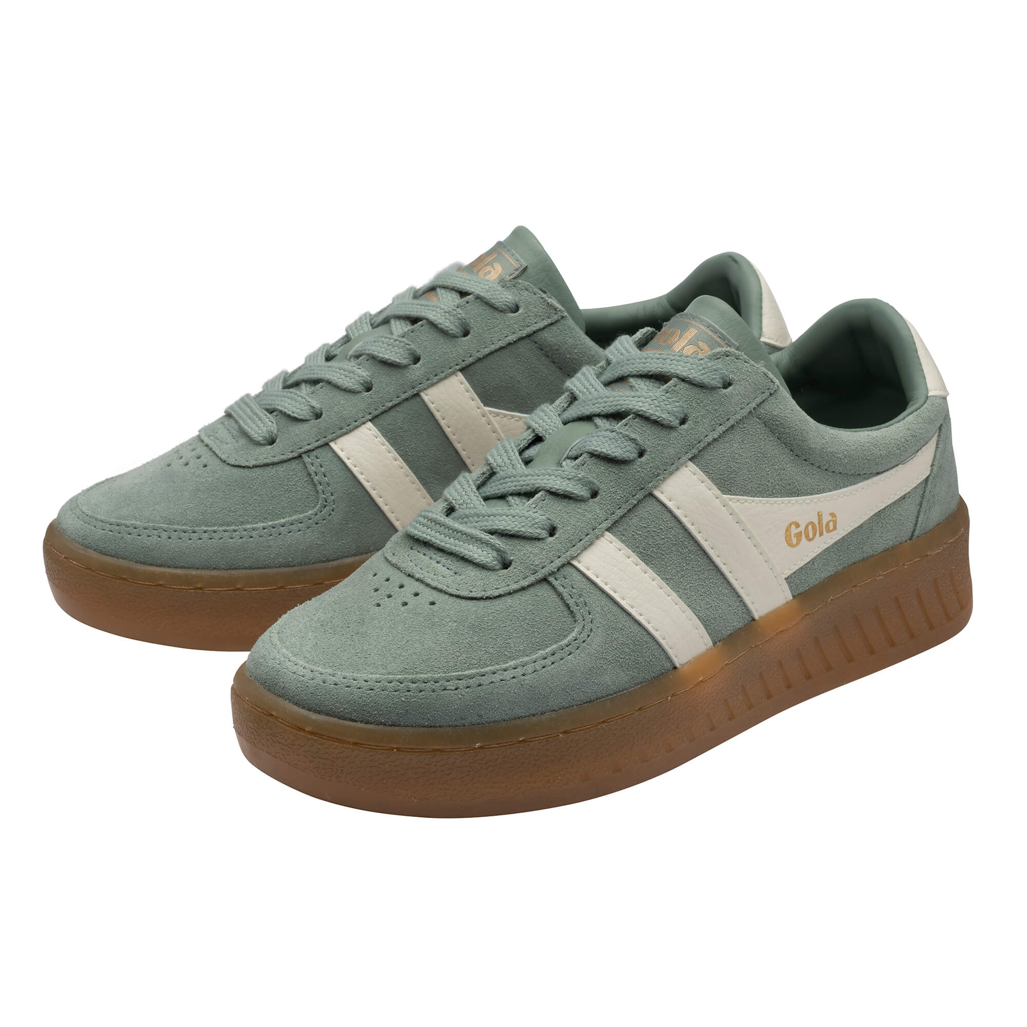 gola-grandslam-wildleder-sneaker-f-r-damen-green-mist-off-white image 3