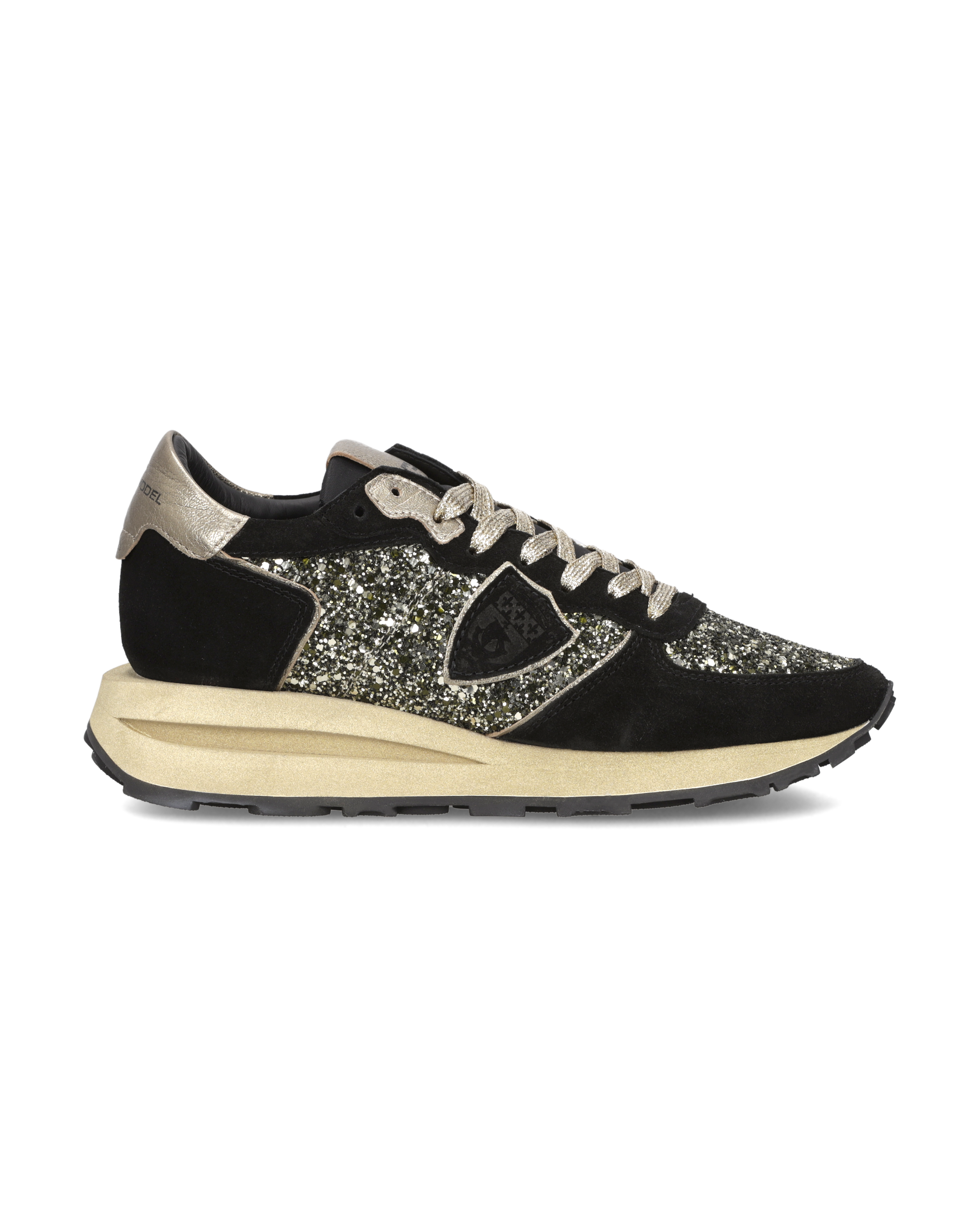 philippe-model-tropez-haute-damen-sneaker-schwarz-platin image 1