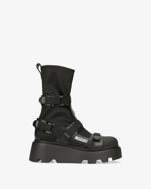 premiata-anfibi-raso-nero-platform-mit-schnallen image 1
