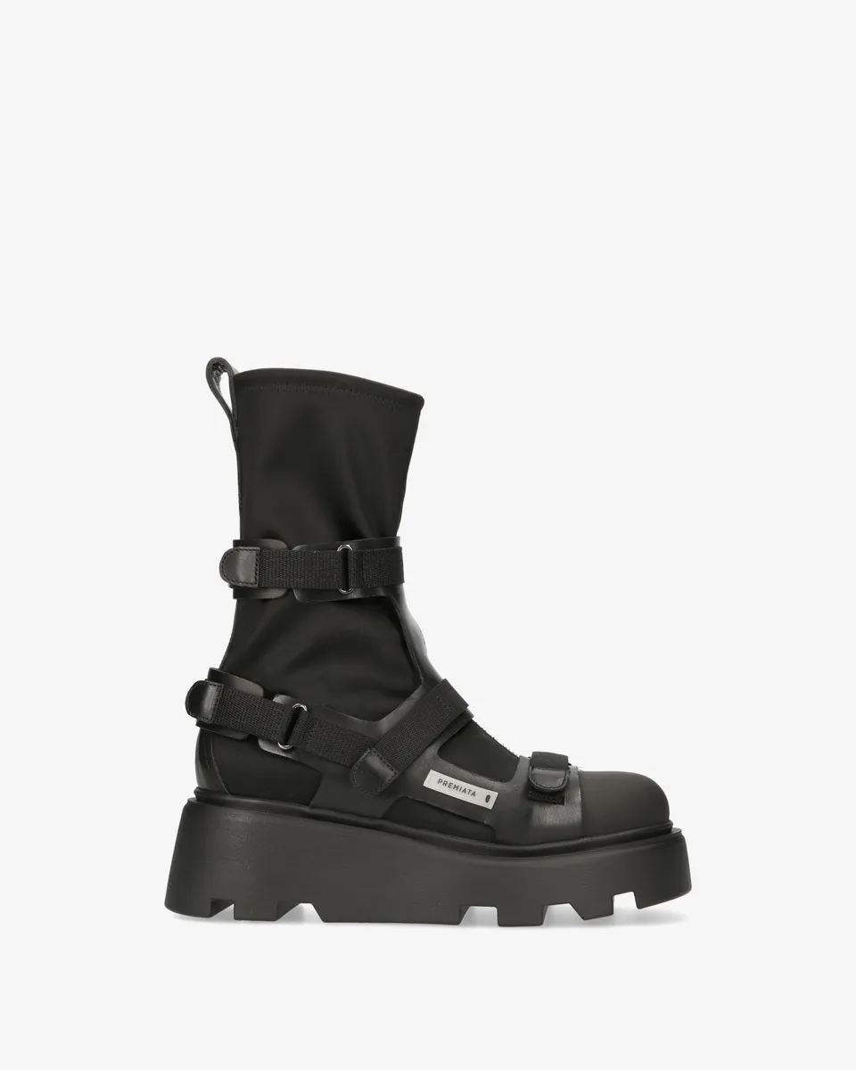premiata-anfibi-raso-nero-platform-mit-schnallen image 1