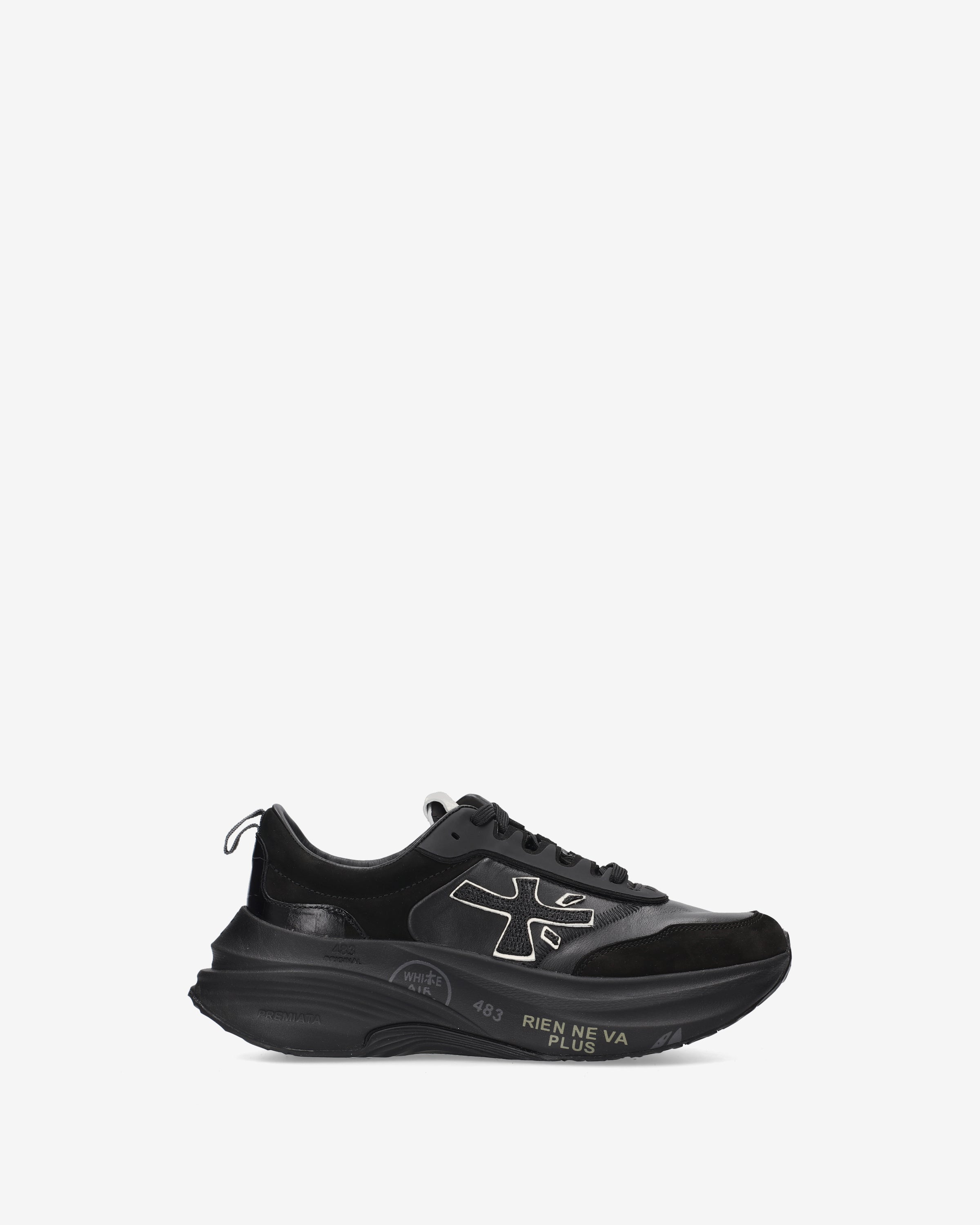 premiata-hill-7905-damen-herren-sneaker-maxi-sohle-schwarz image 1