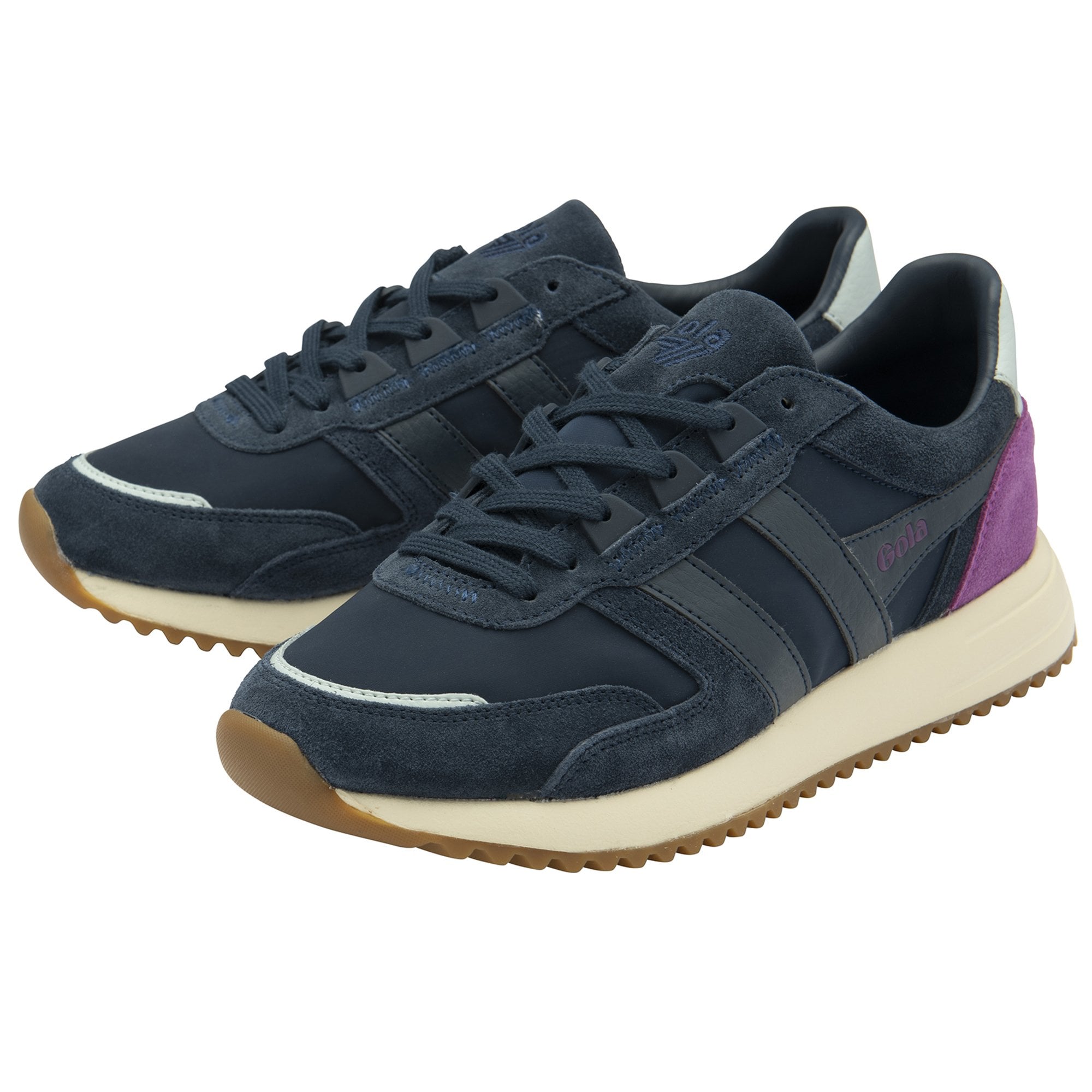 gola-chicago-damen-sneaker-marineblau-eisblau-retro-jogger image 3