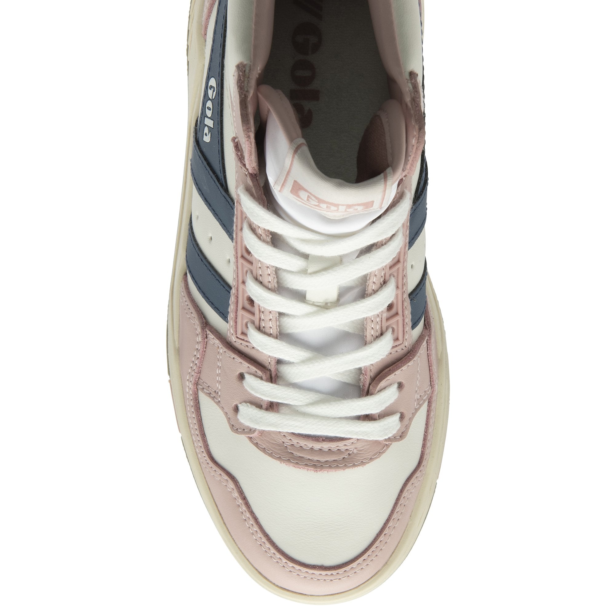 gola-challenge-high-damen-sneaker-high-top-aus-wei-em-leder-mit-kreiderosa-und-m image 5
