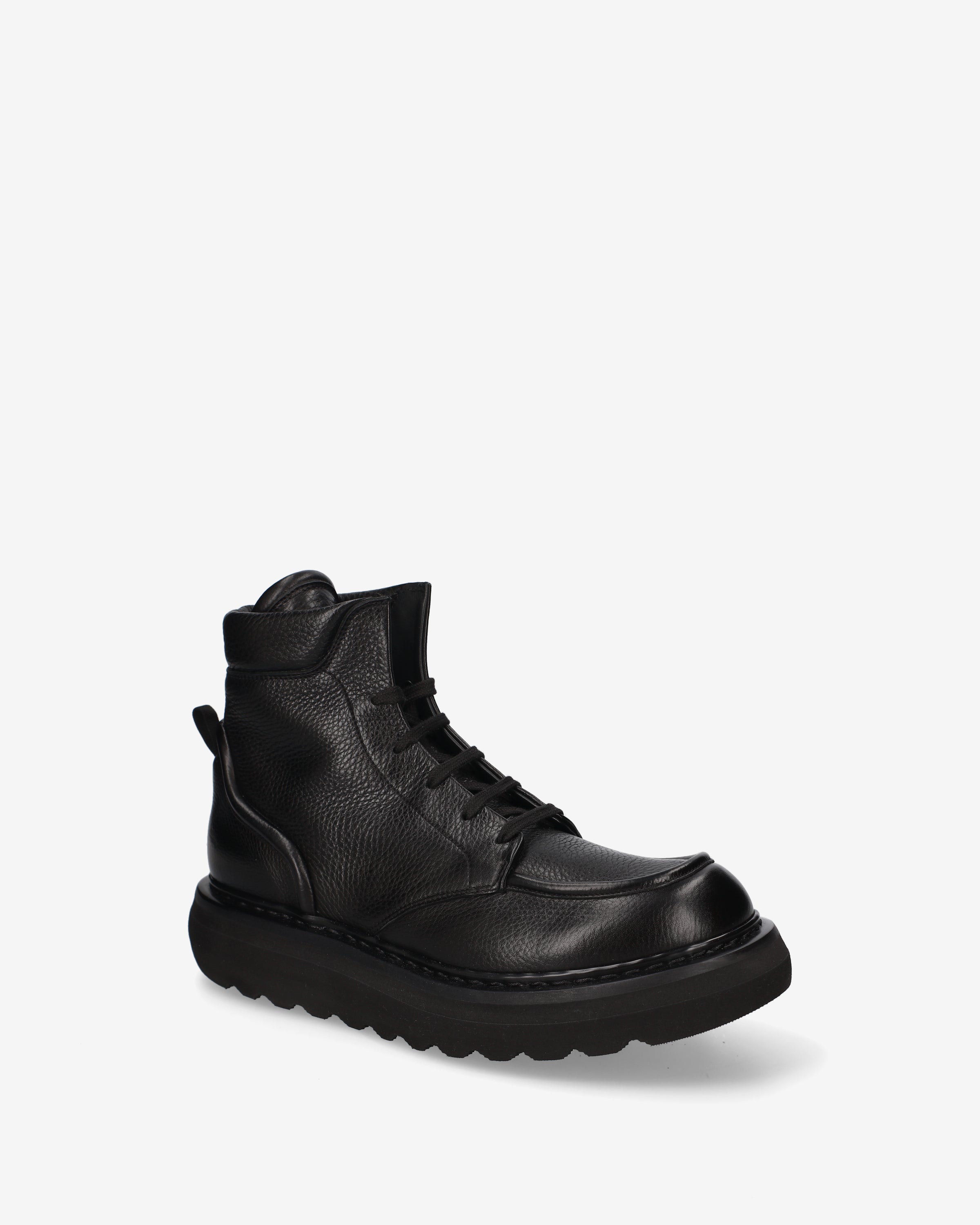 premiata-stivaletti-stringati-herren-boots-vitello-schwarz-goodyear image 4