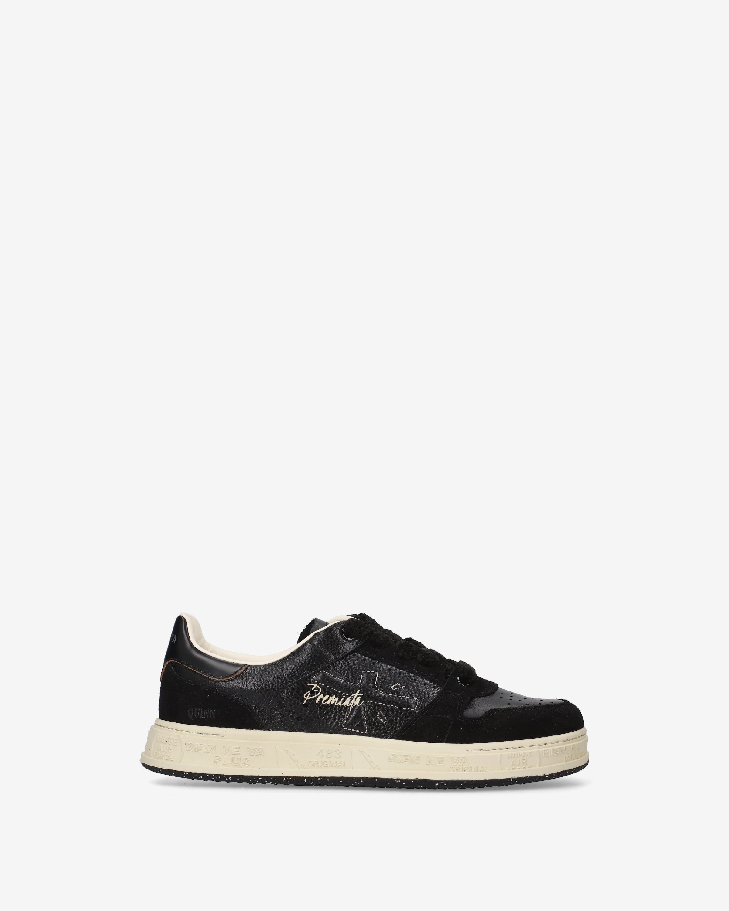 premiata-quinnd-8653-damen-sneaker-schwarz-leder-suede image 1