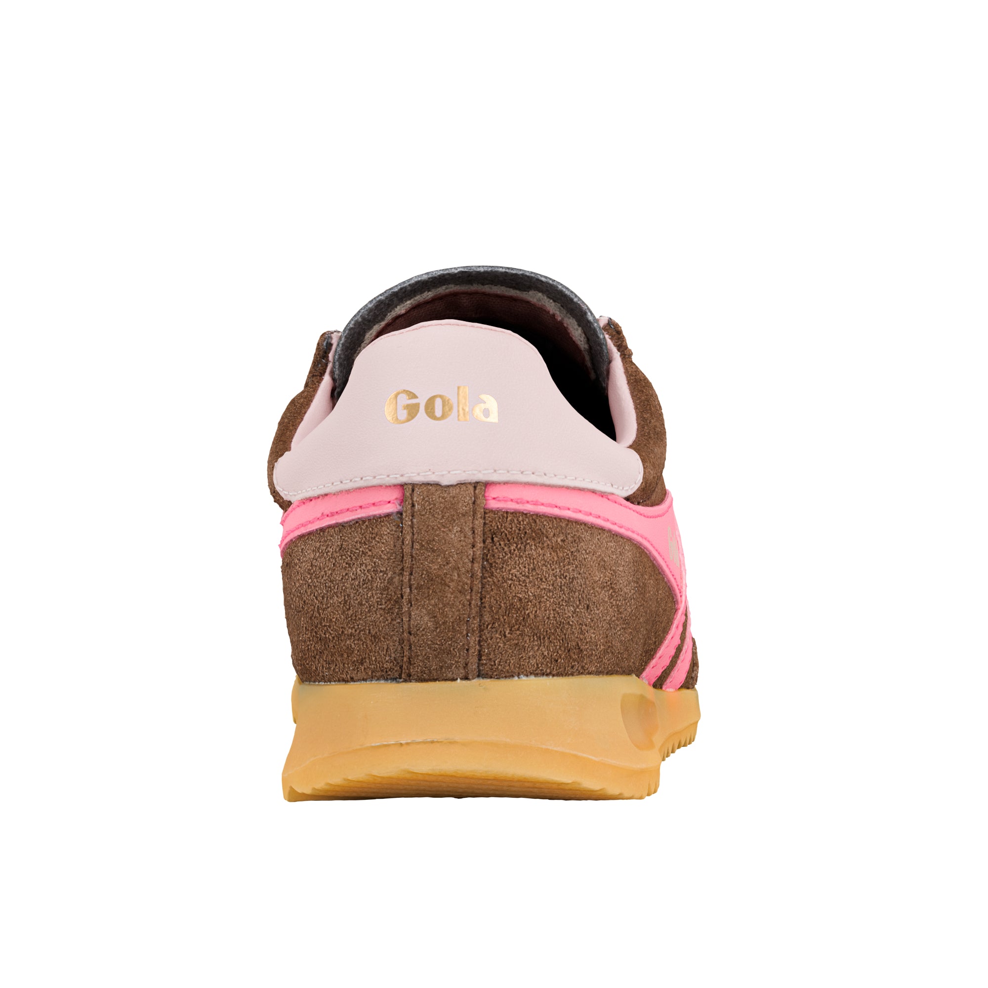 gola-torpedo-damen-sneaker-dunkelbraun-neonpink-rosa image 3