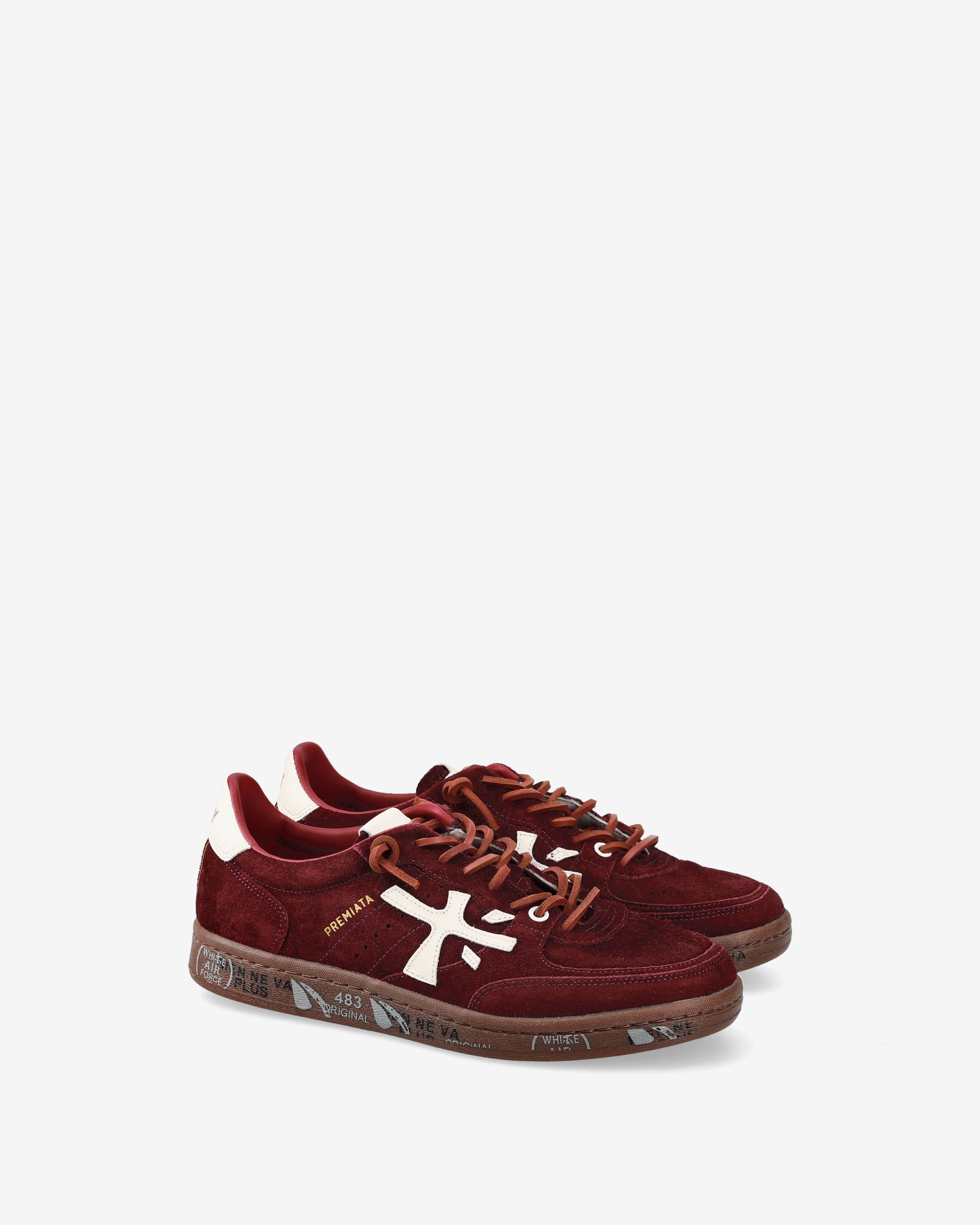 premiata-bskt-clayd-7688-sneaker-burgundy-cavallino image 2