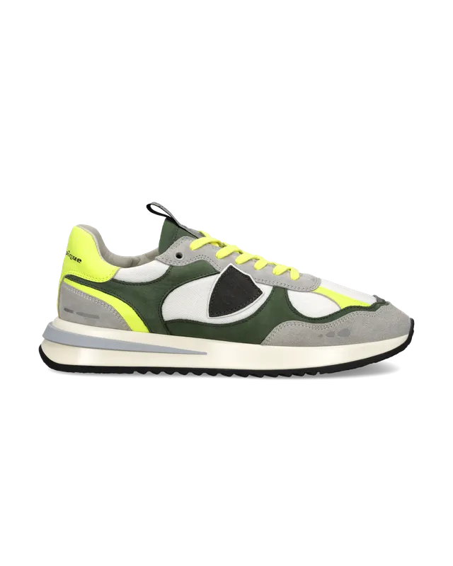 philippe-model-olympique-herren-sneaker-wei-gr-n-gelb-fluo image 1