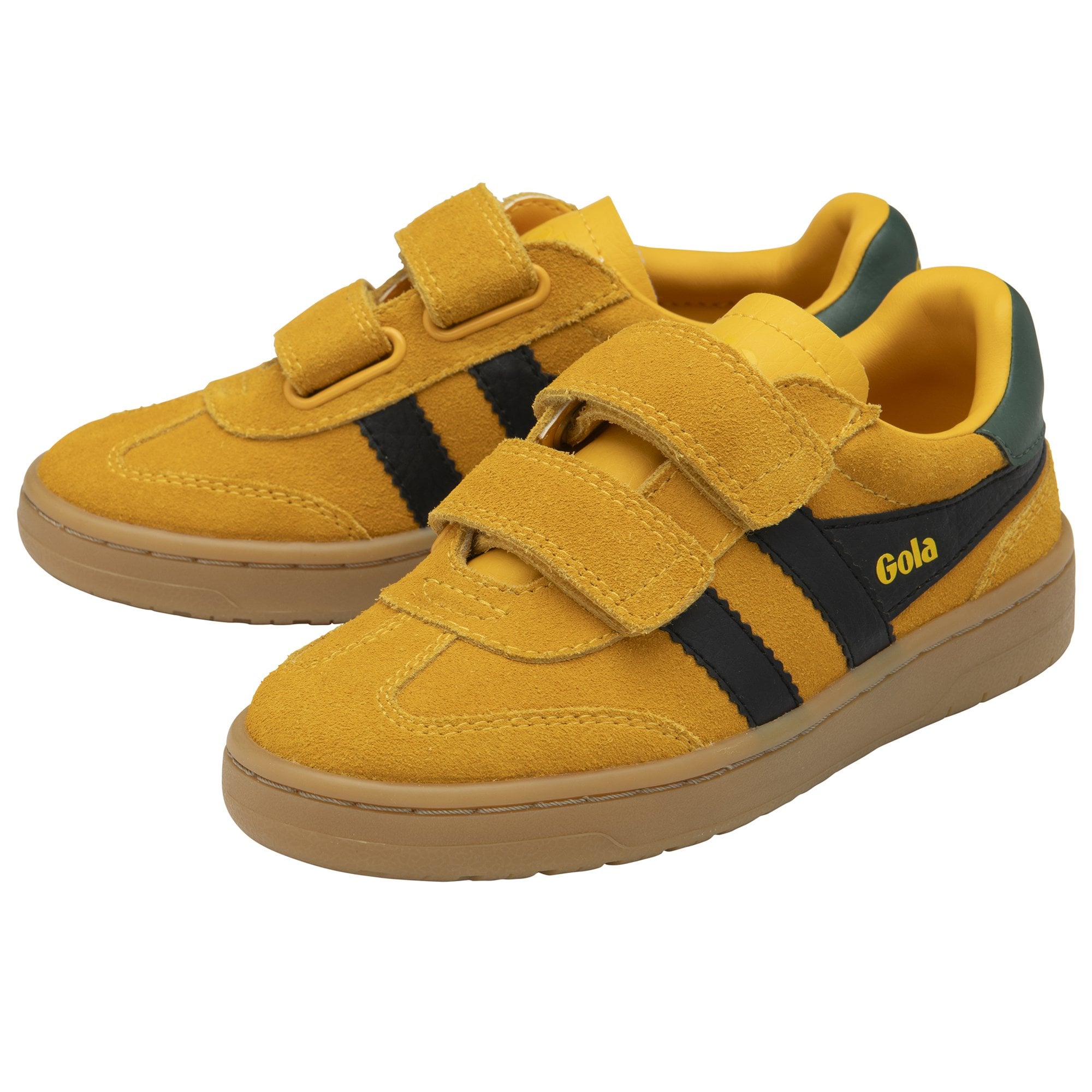gola-viper-strap-kinder-turnschuhe-mit-klett-in-sonnengelb-schwarz-gr-n image 2