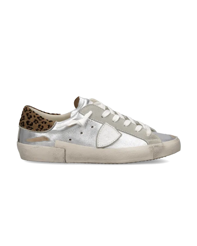 philippe-model-prsx-damen-sneaker-silber-animal-print image 1