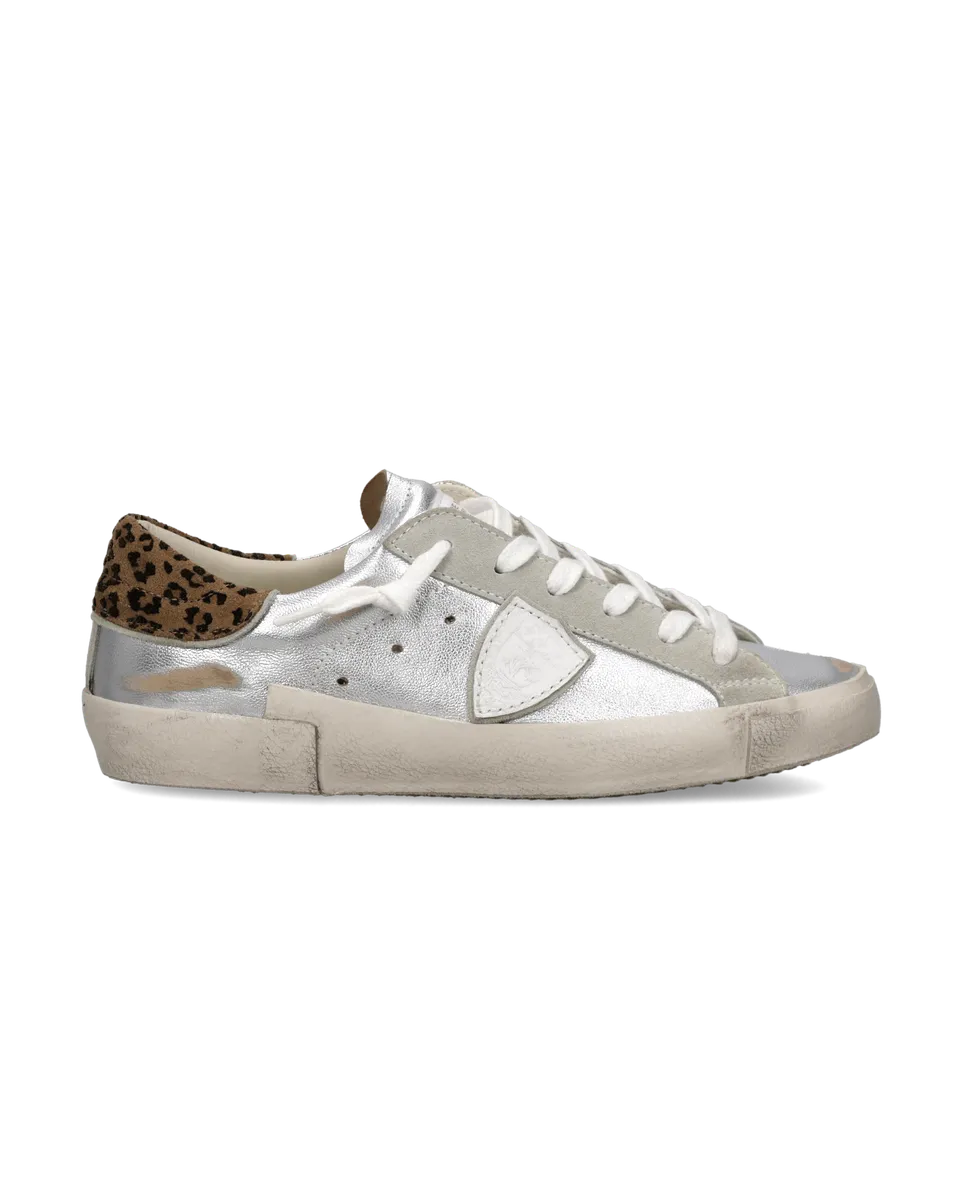 philippe-model-prsx-damen-sneaker-silber-animal-print image 1