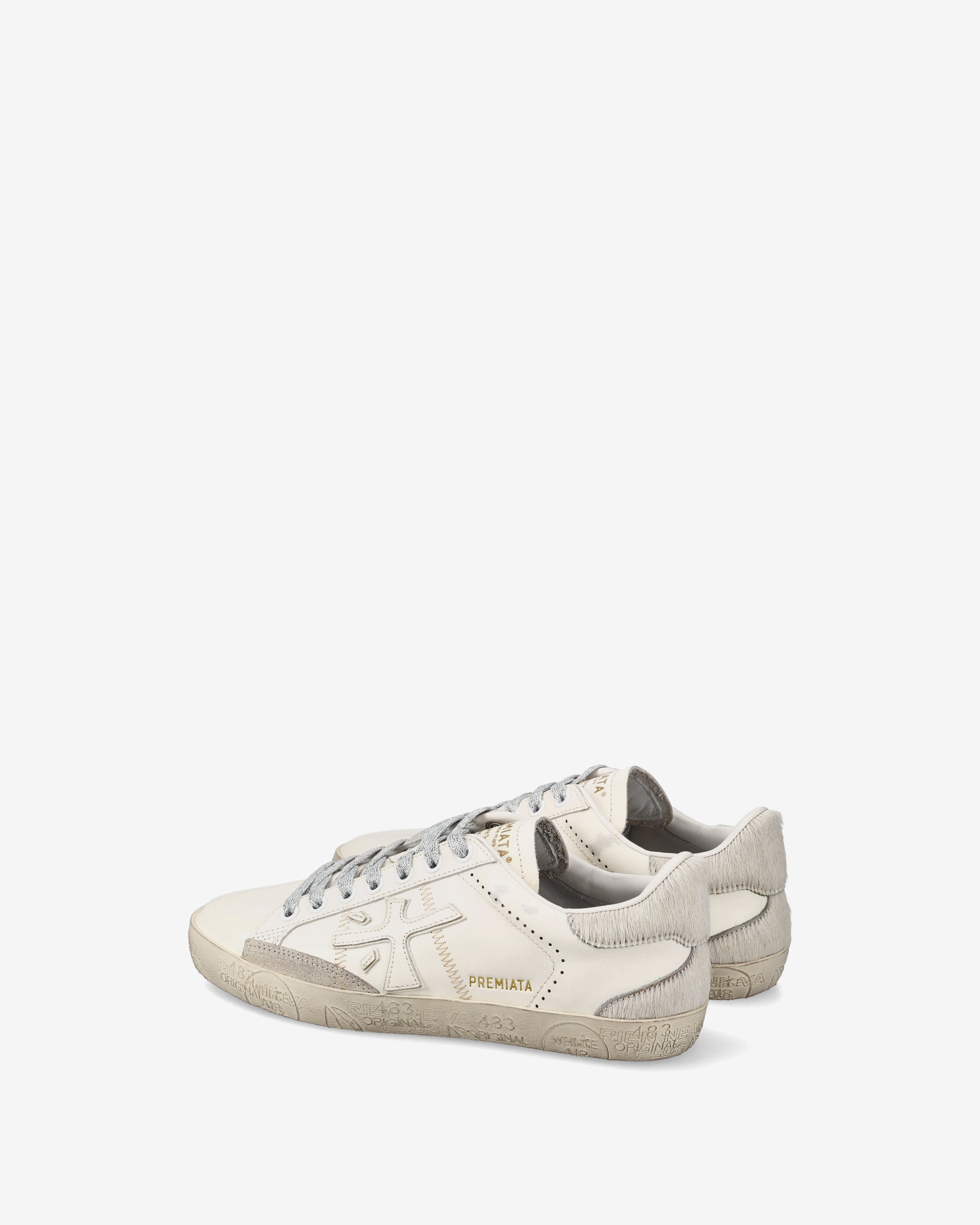 premiata-stevend-7608-sneaker-panna-wei-leder-suede-mit-gold-und-animalier-logo image 5