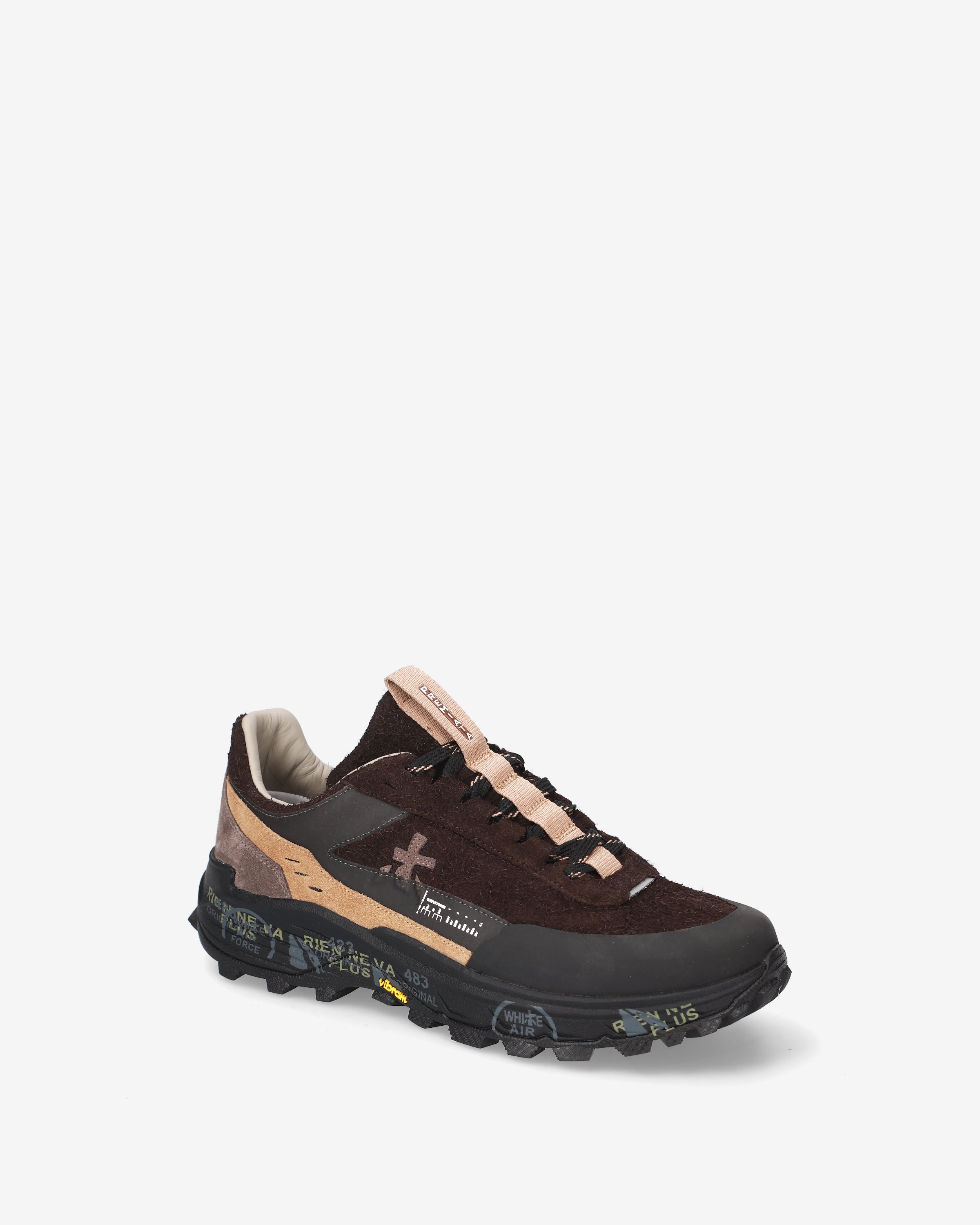 premiata-devin-500-outdoor-sneaker-herren-dunkelbraun-beige-vibram-sohle image 4