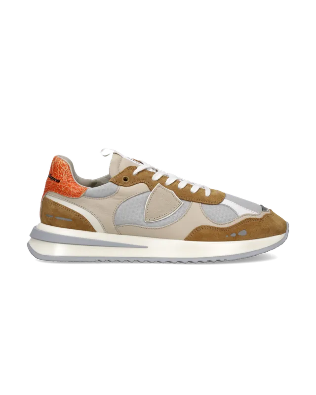 philippe-model-olympique-herren-sneaker-beige-tabak-orange image 1