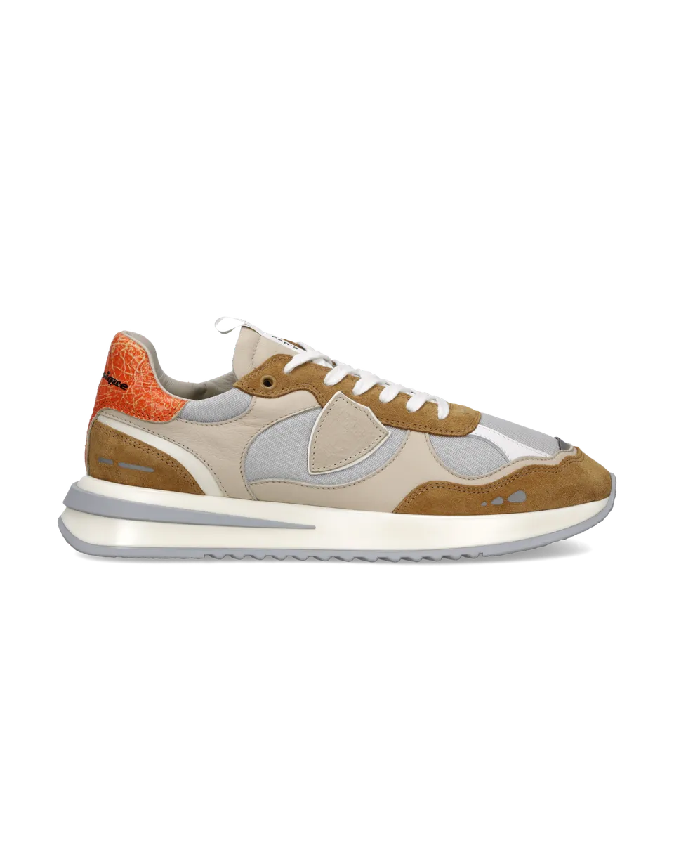 philippe-model-olympique-herren-sneaker-beige-tabak-orange image 1