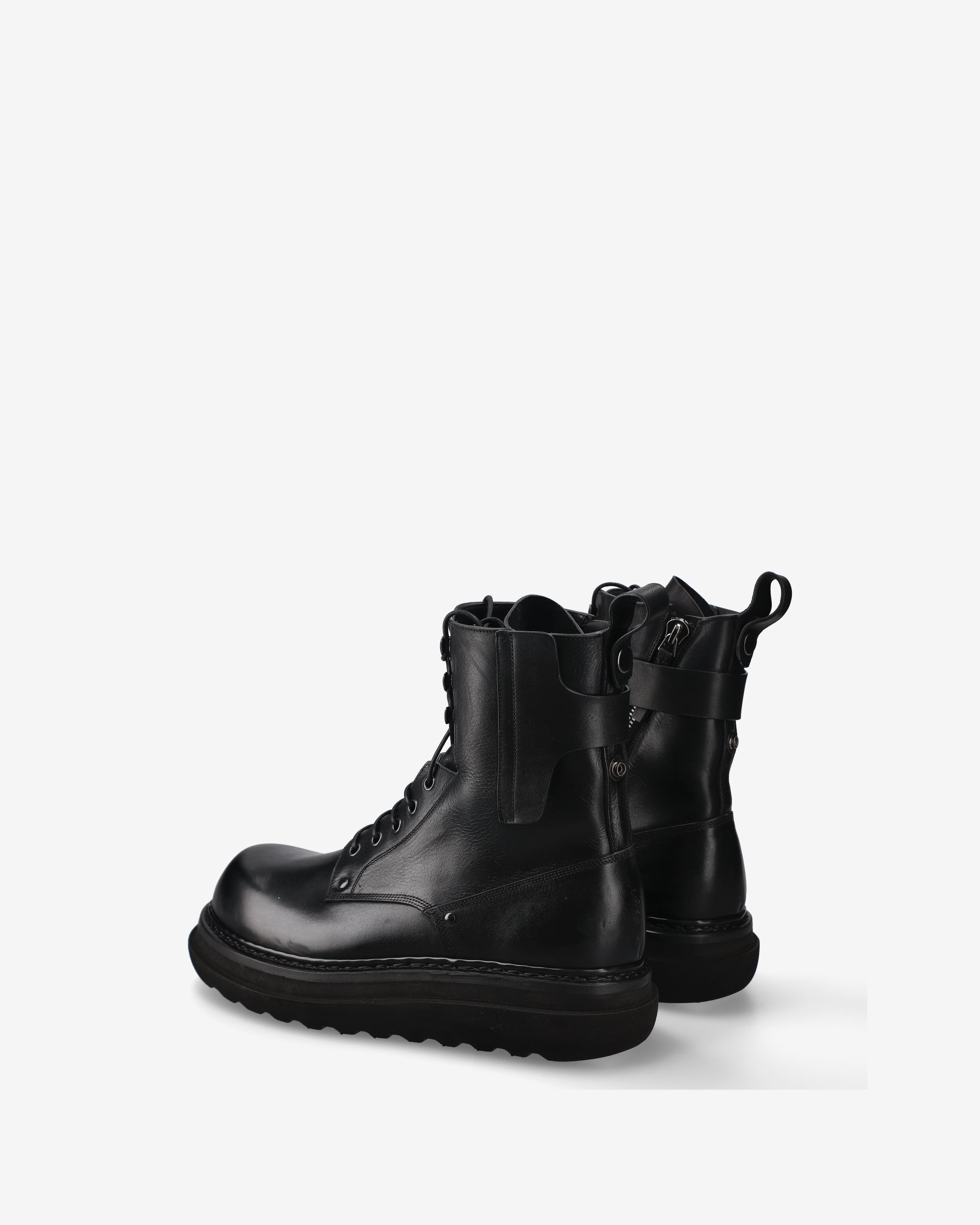 premiata-herren-biker-boots-schwarzes-kalbsleder-50-mm-sohle image 5