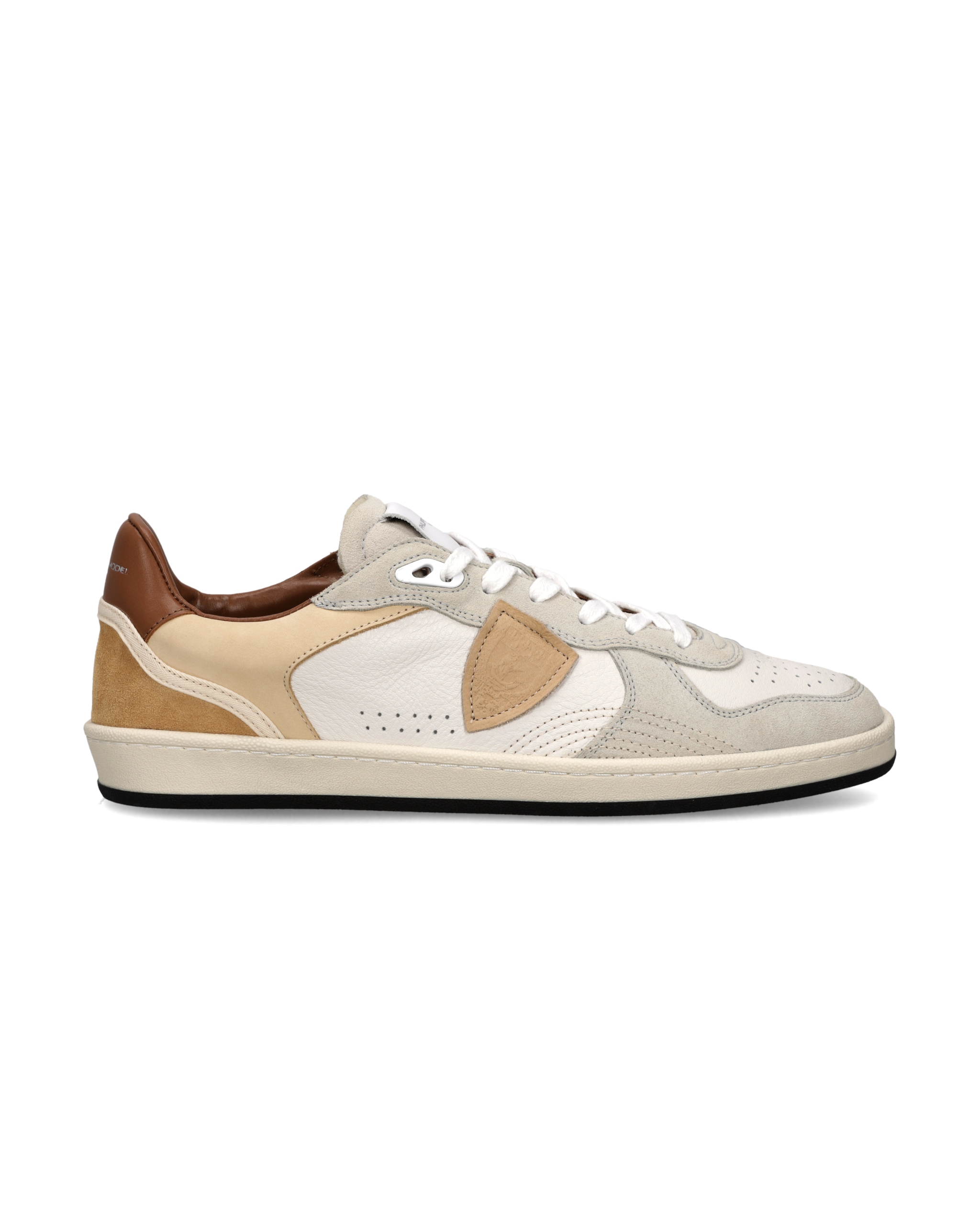 philippe-model-pgal-sneaker-herren-wei-milch-beige-braun image 1