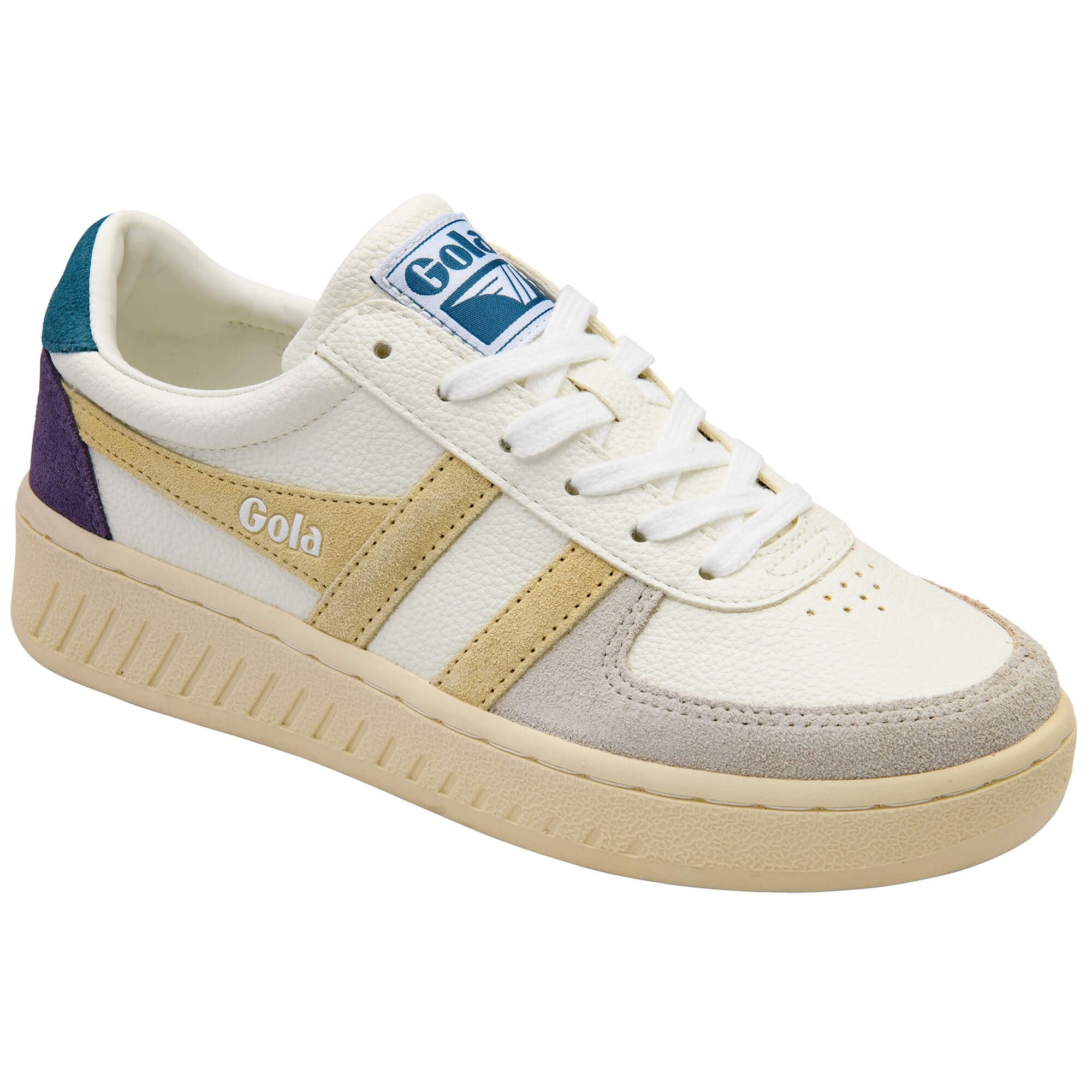 gola-grandslam-trident-damen-sneaker-wei-buttermilch-pfauenblau image 2