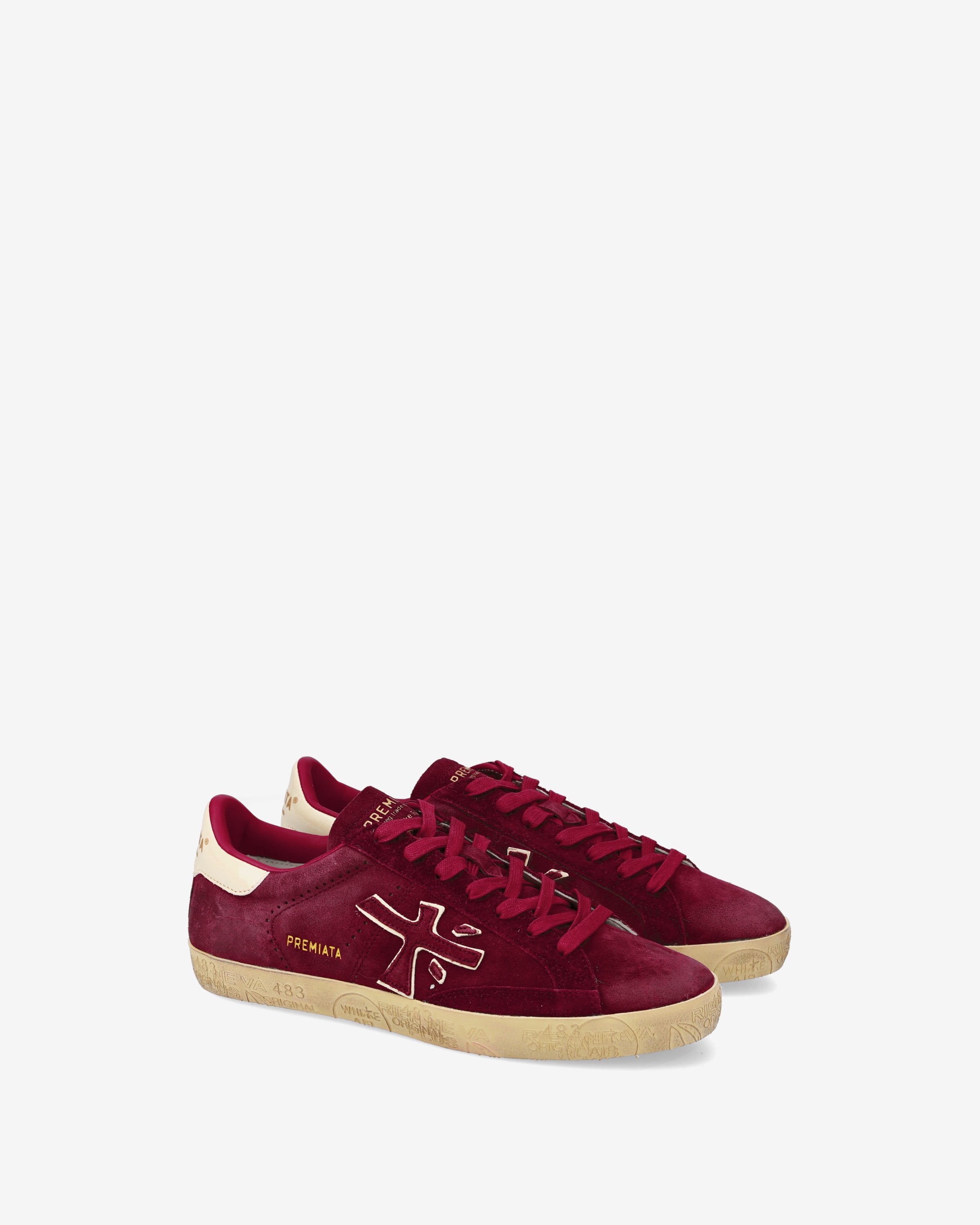 premiata-stevend-7626-sneaker-suede-rubinrot-vintage image 2