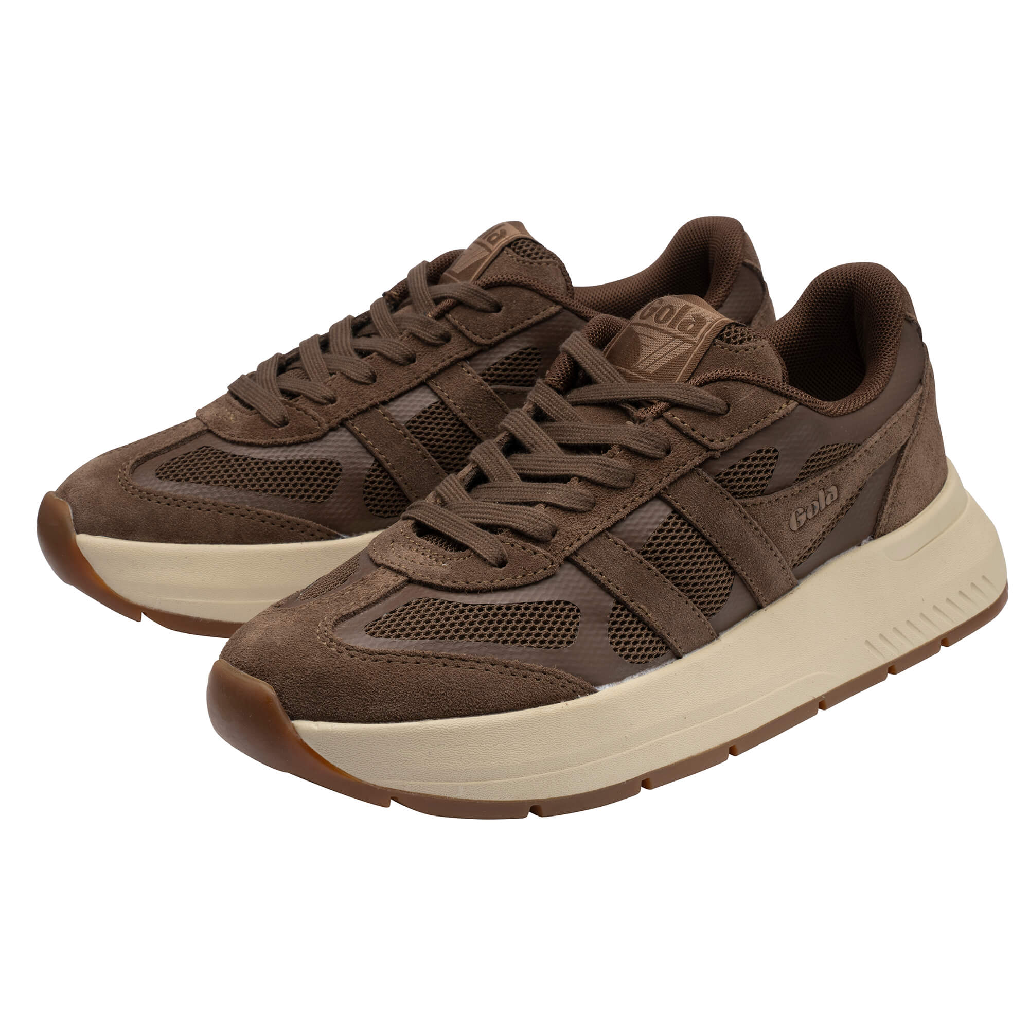 gola-seattle-damen-sneaker-otterbraun-mesh-wildleder image 3