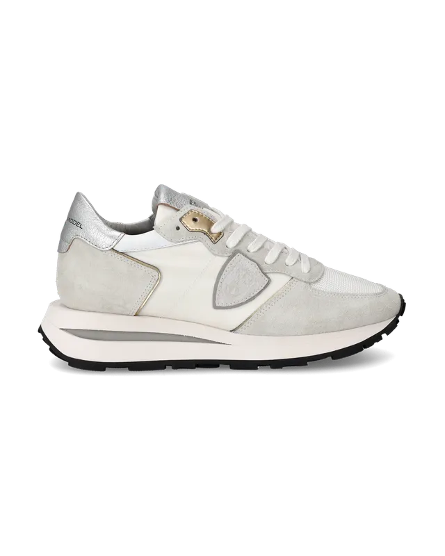 philippe-model-tropez-high-sneaker-damen-wei-silber image 1