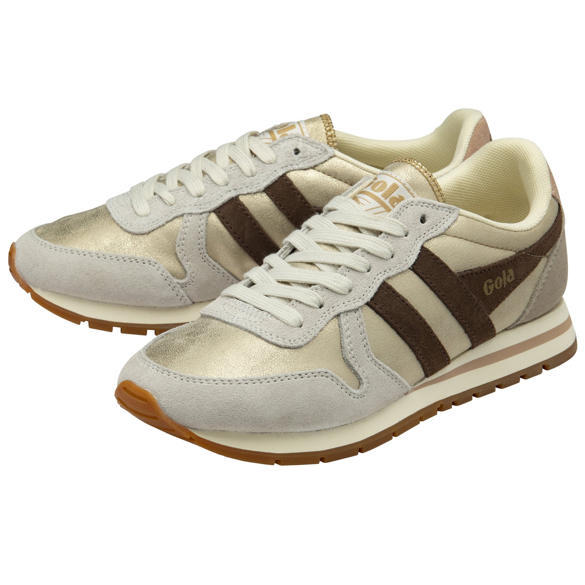 gola-daytona-blaze-sneaker-f-r-damen-gold-dunkelbraun-cameo image 3