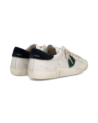 philippe-model-prsx-herren-sneaker-milch-blau-veloursleder image 2