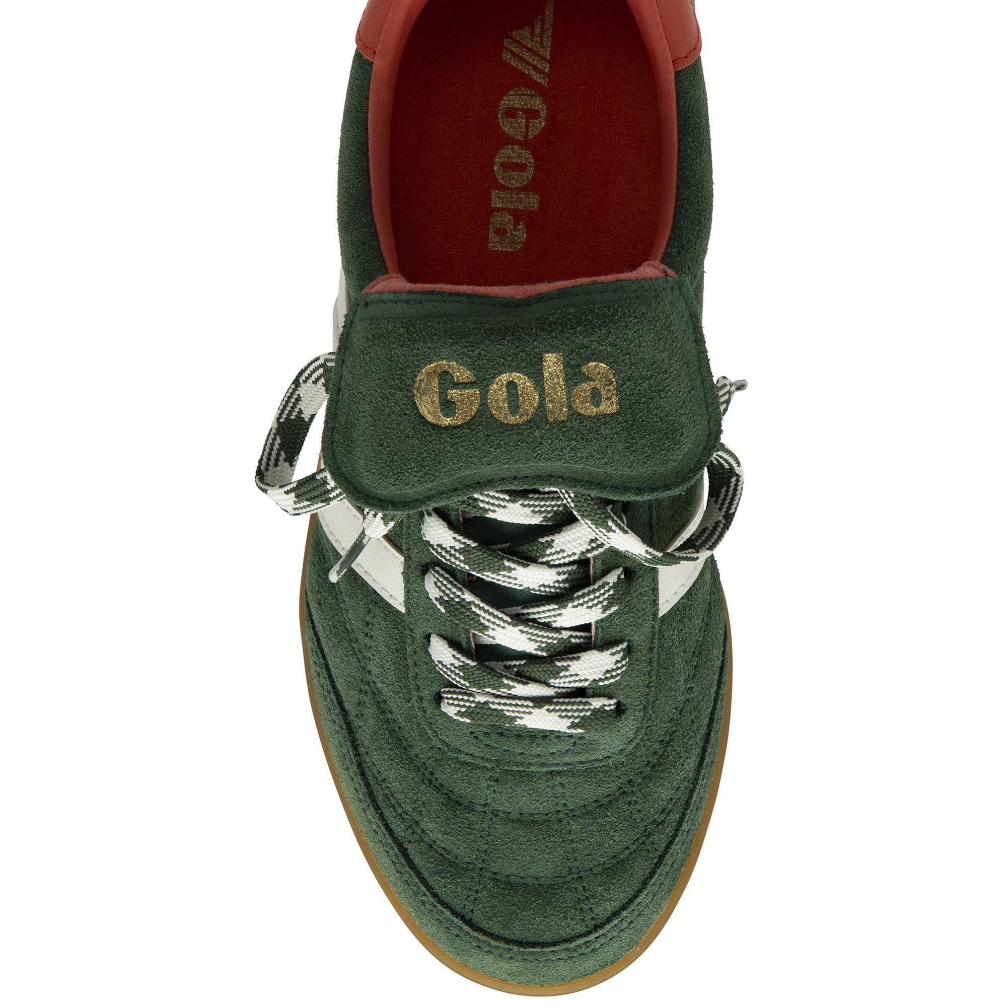 gola-stadia-86-damen-sneaker-evergreen-wildleder-mit-karo-schn-rsenkeln image 5