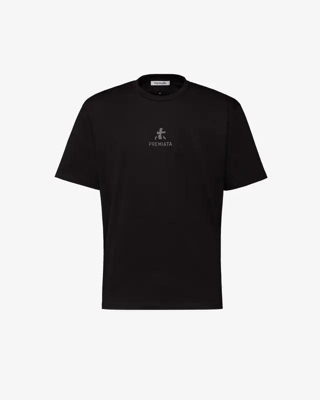 premiata-t-shirt-jersey-schwarz-mit-logo-herren-regular-fit image 1