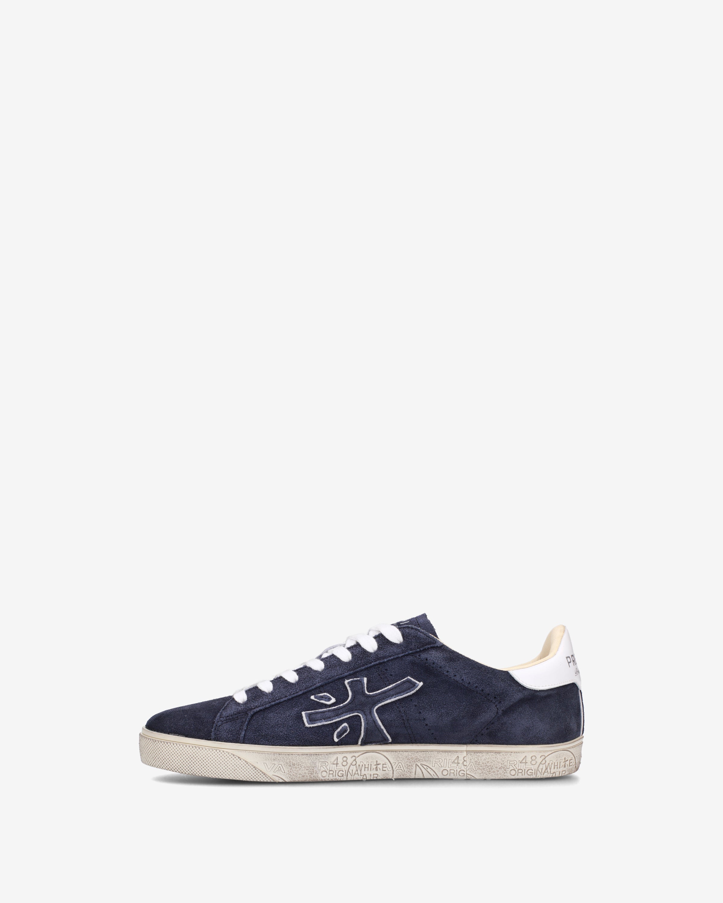 premiata-steven-6643-sneaker-herren-navy-suede image 3