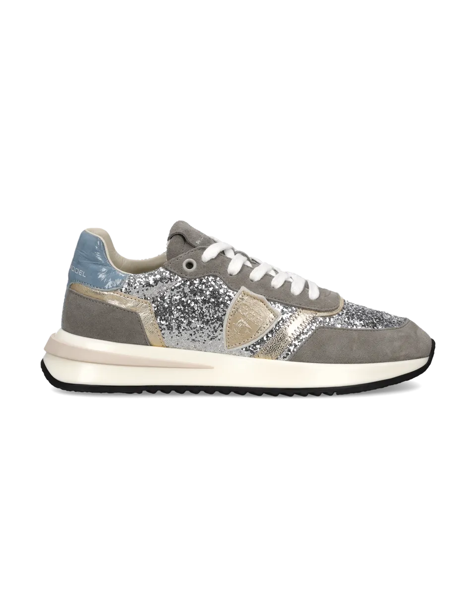 philippe-model-tropez-2-1-sneaker-damen-silber-hellblau-grau image 1
