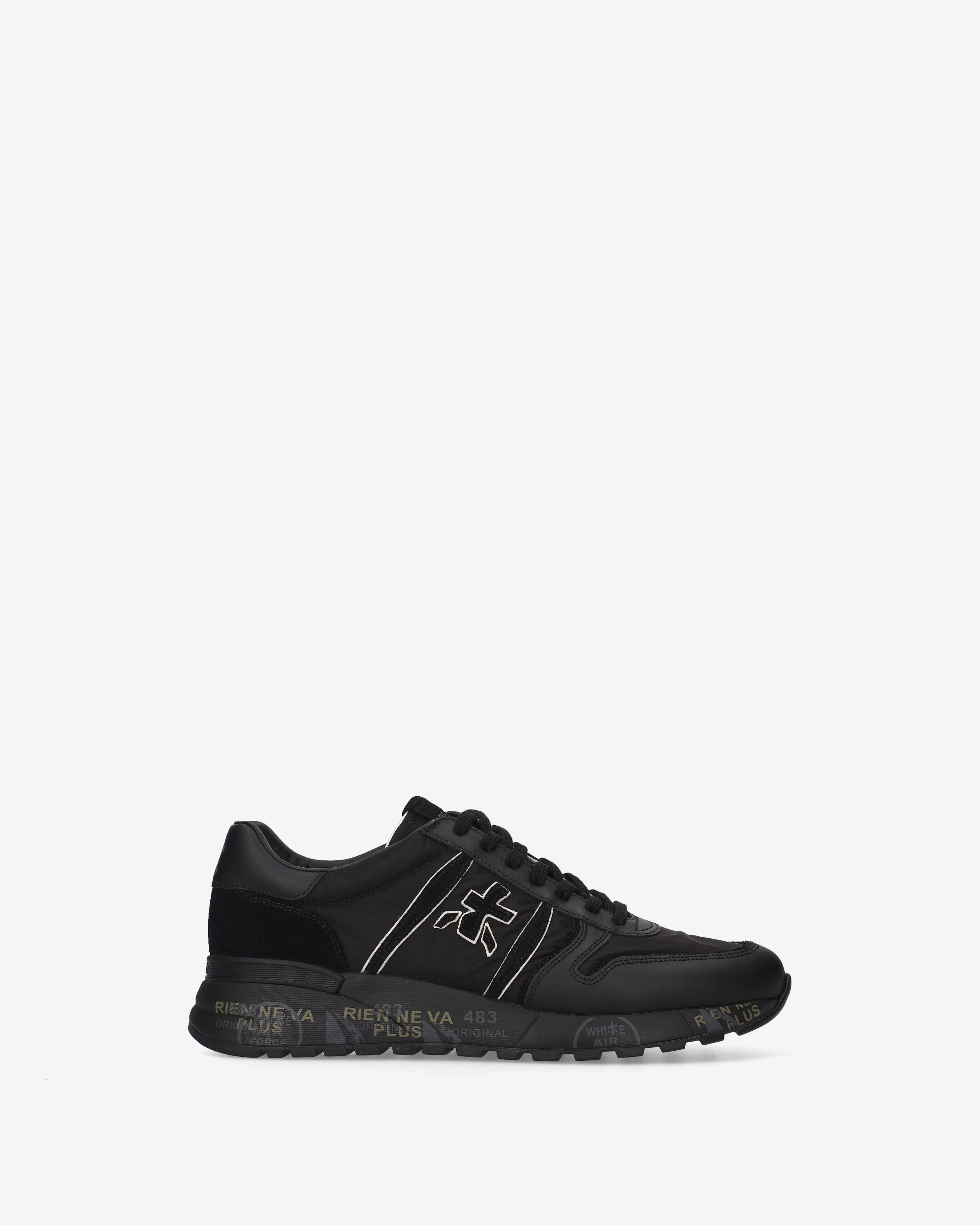 premiata-lander-8655-sneaker-schwarz-aus-leder-und-technical-stoff image 1