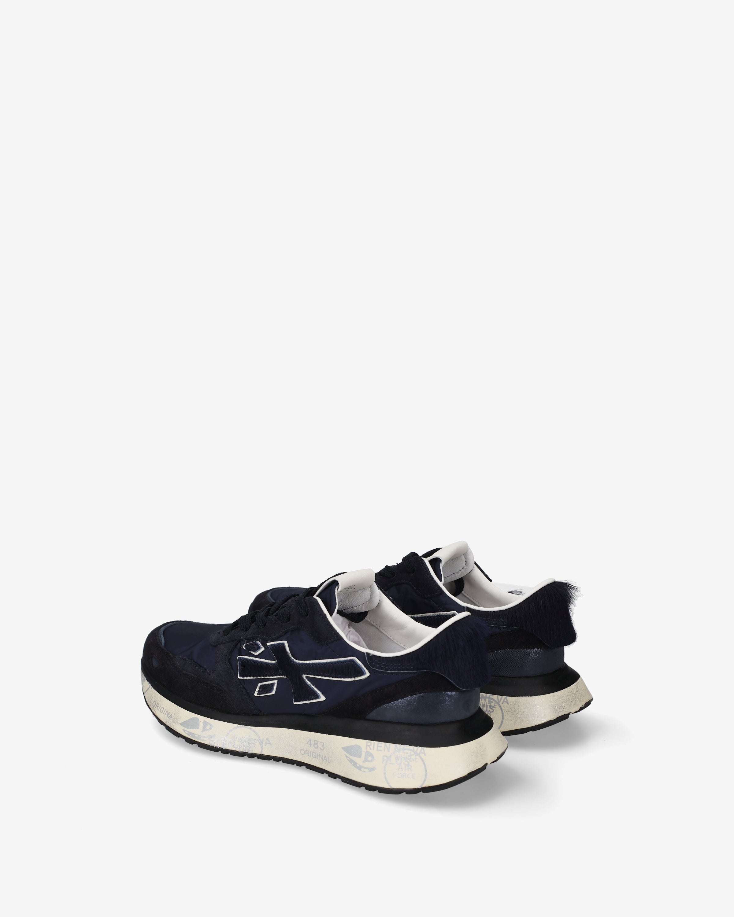 premiata-lauryn-8709-damen-sneaker-blau-nylon-cavallino image 5