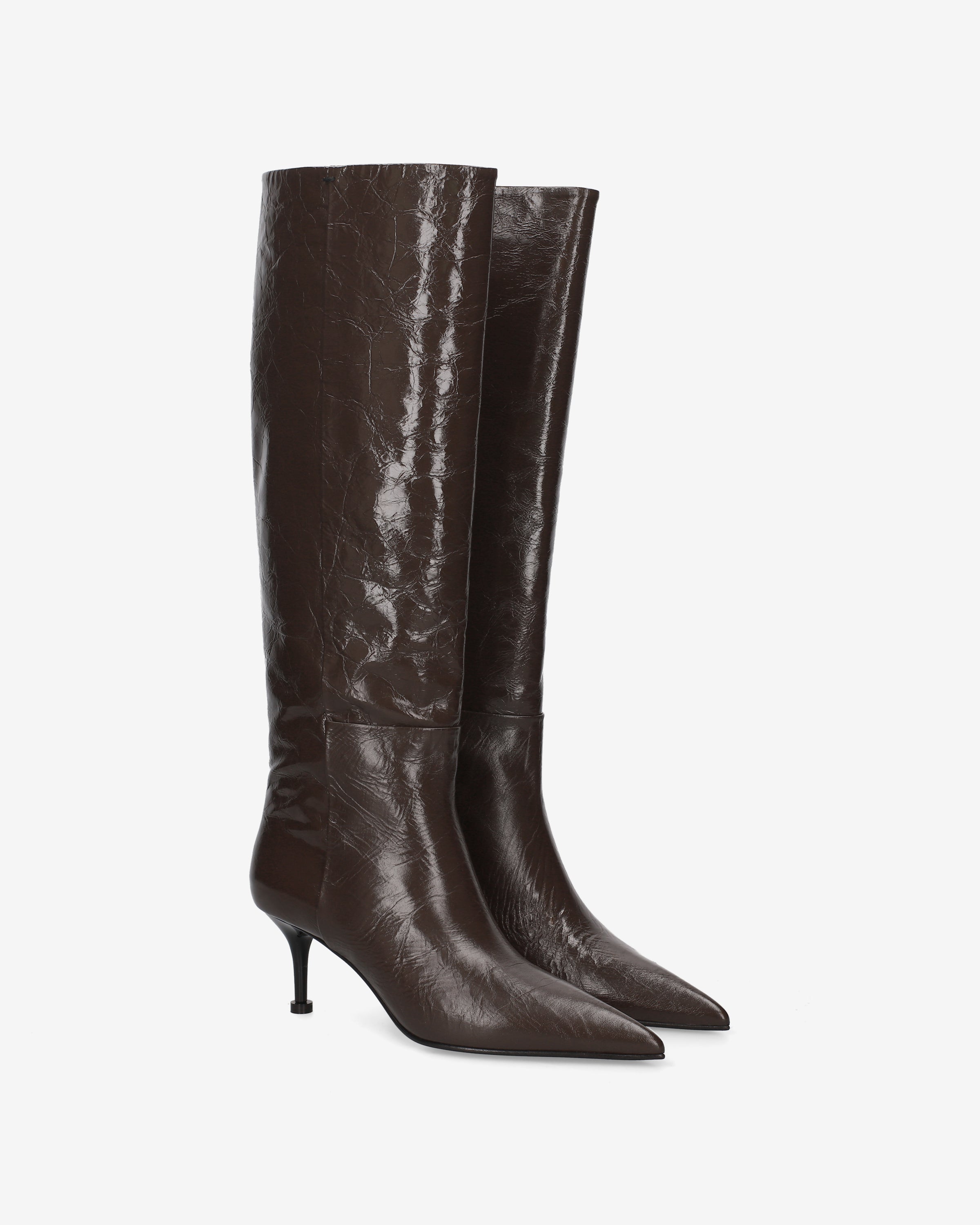 premiata-stiefel-braun-damen-leder-40-cm-6-5-cm-absatz image 2