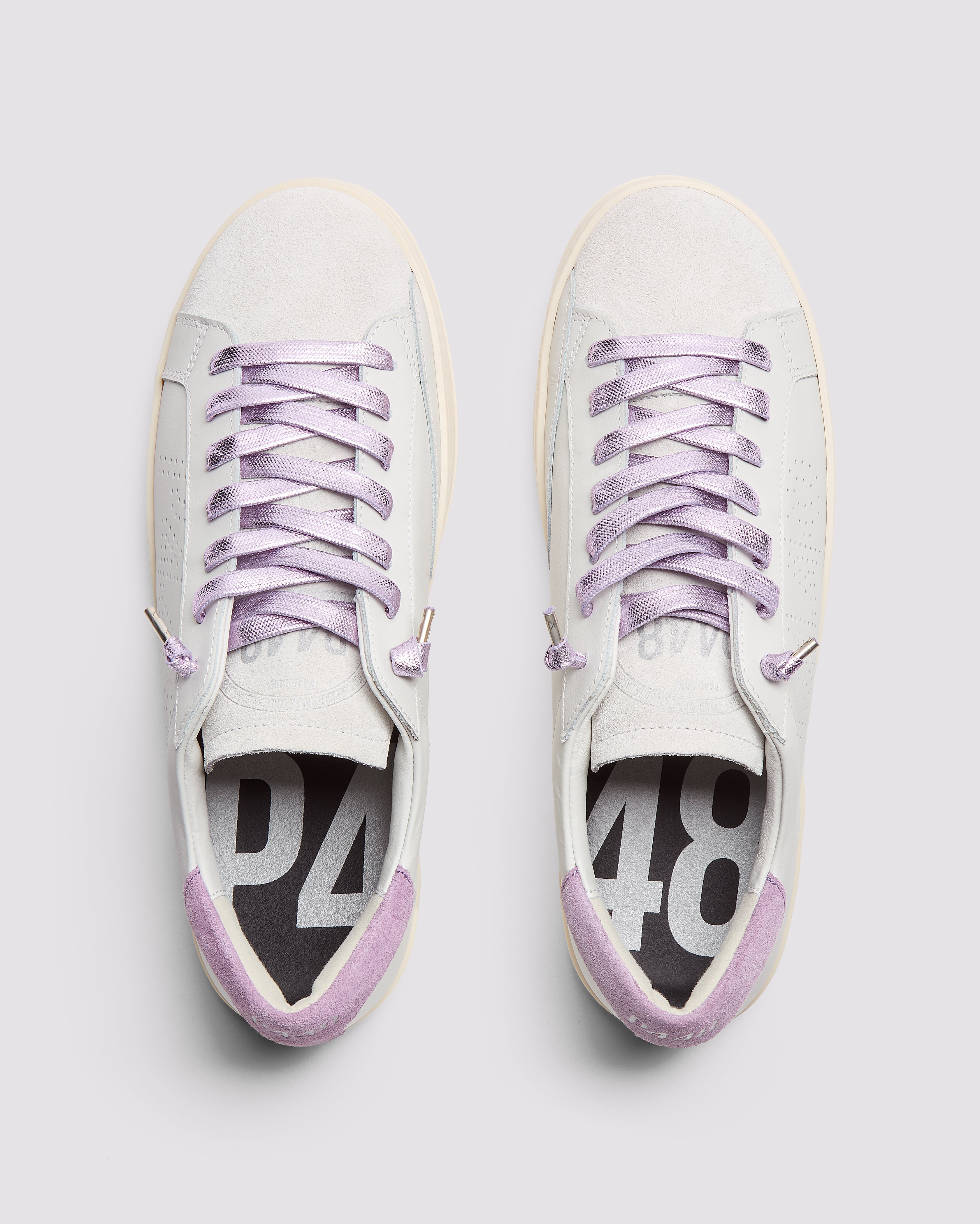 p448-john-orchid-damen-low-top-sneaker-cream-mit-flieder image 2