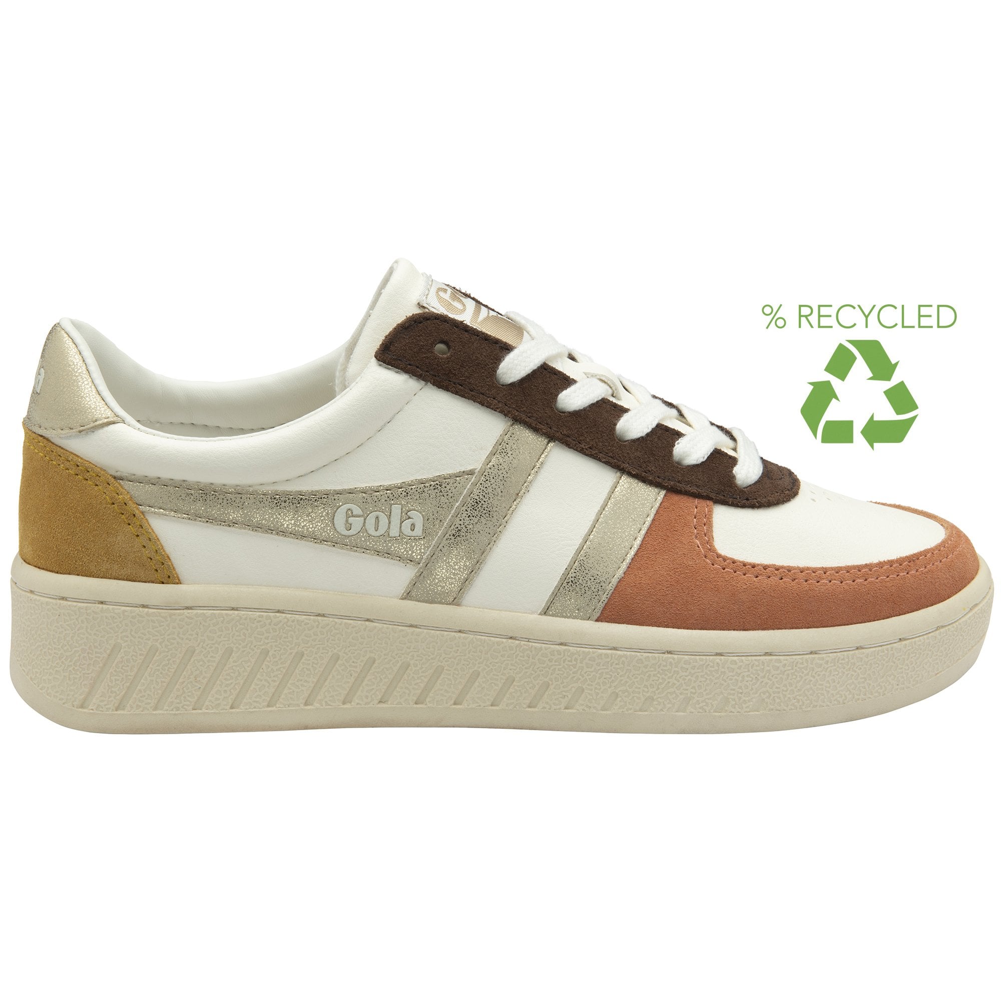gola-grandslam-quadrant-damen-trainer-off-white-terrakotta-gold image 1