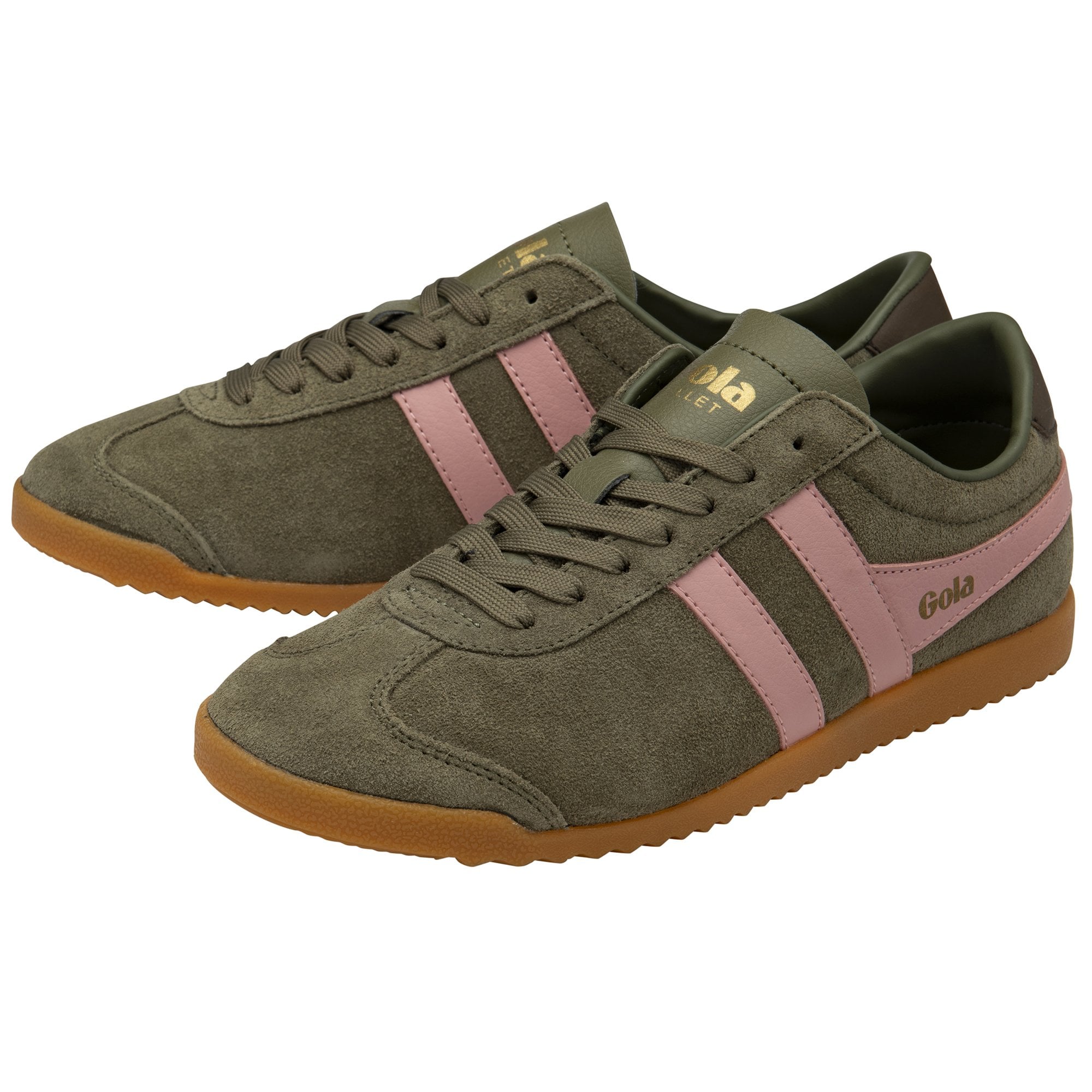 gola-bullet-suede-damen-sneaker-khaki-koralle image 3