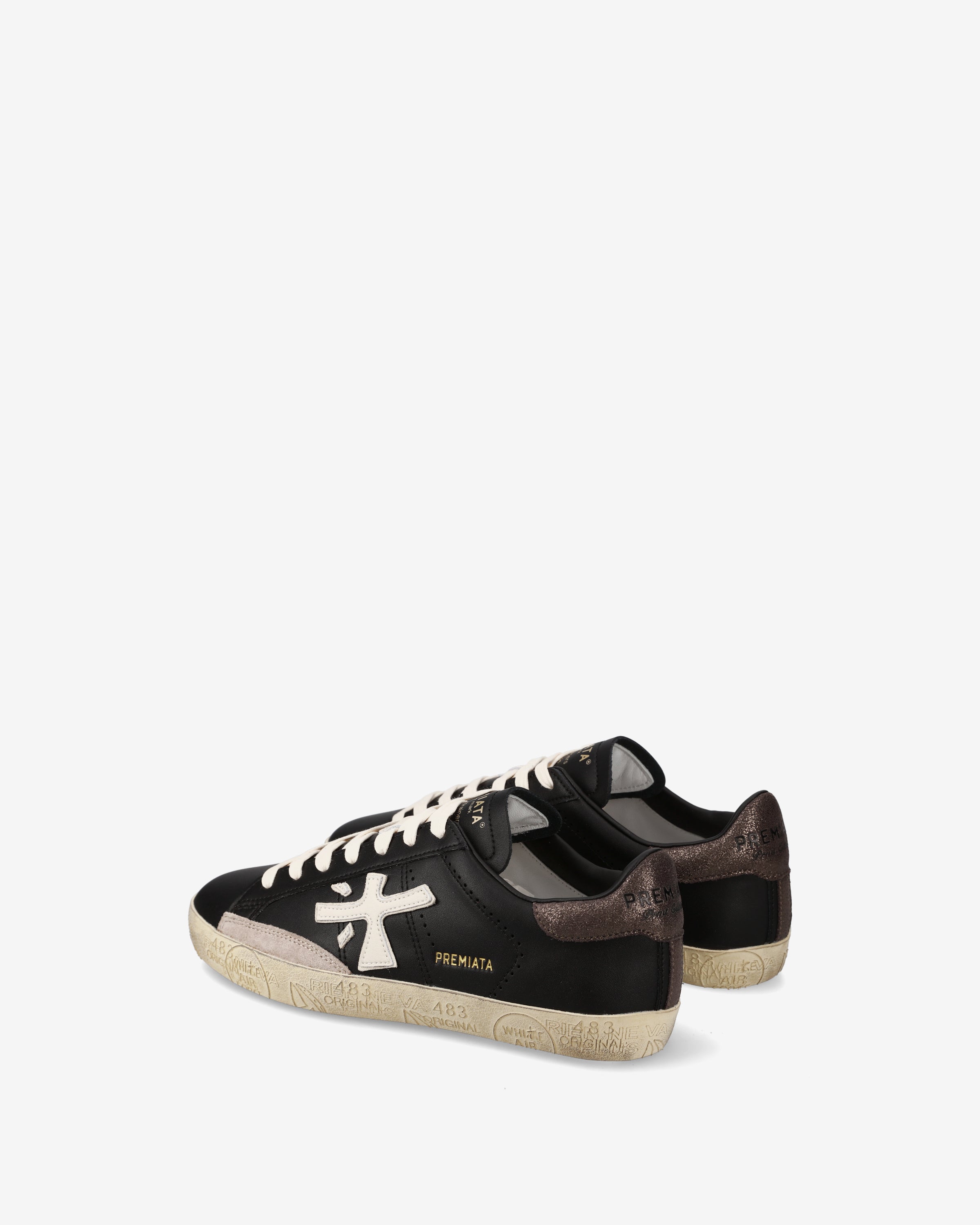 premiata-stevend-7603-sneaker-leder-suede-schwarz-panna-bronze image 5