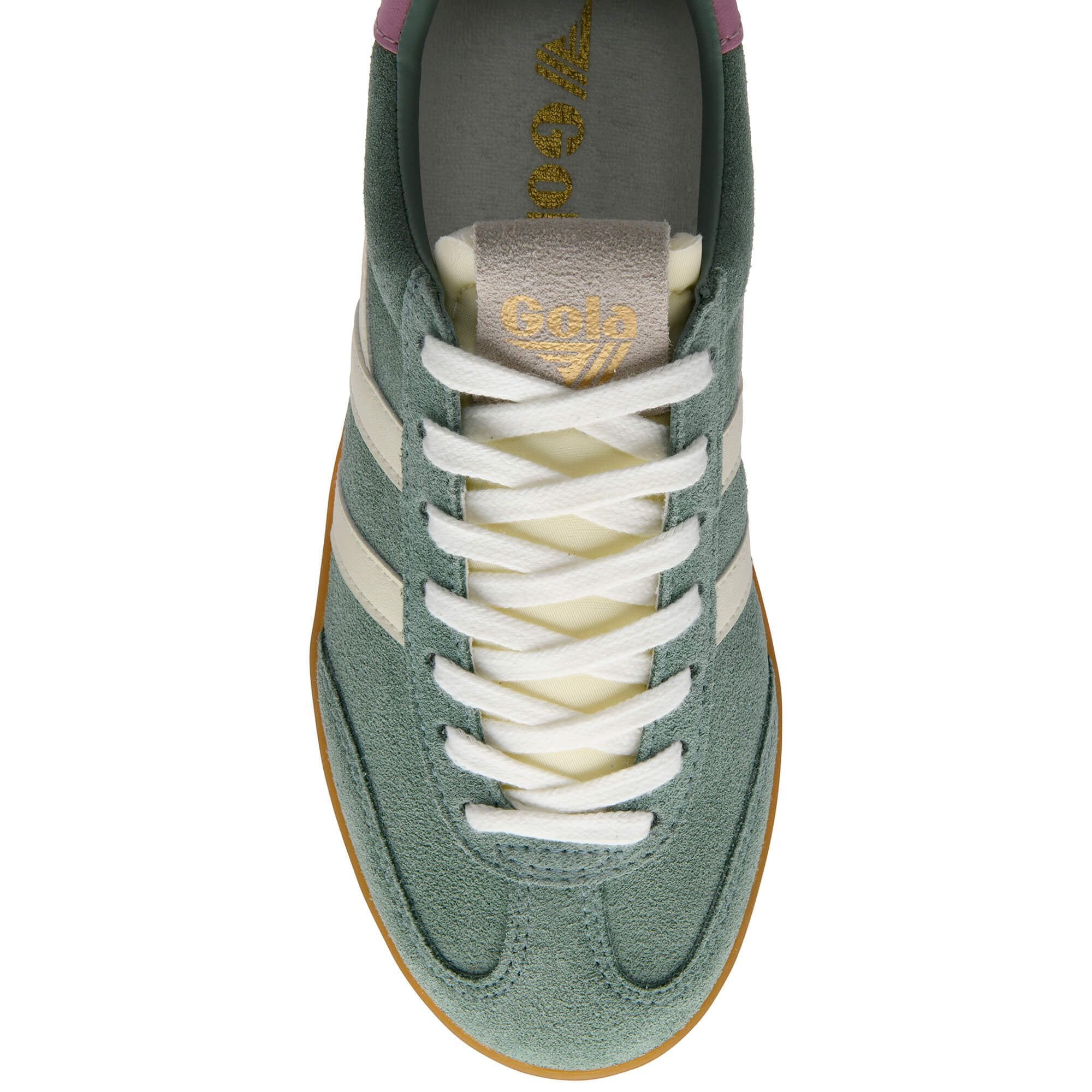gola-cyclone-sneaker-f-r-damen-wildleder-gr-n-off-white-bonbonrot image 5