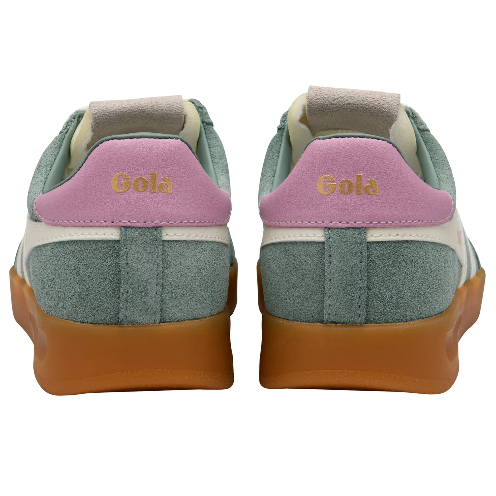 gola-cyclone-sneaker-f-r-damen-wildleder-gr-n-off-white-bonbonrot image 4