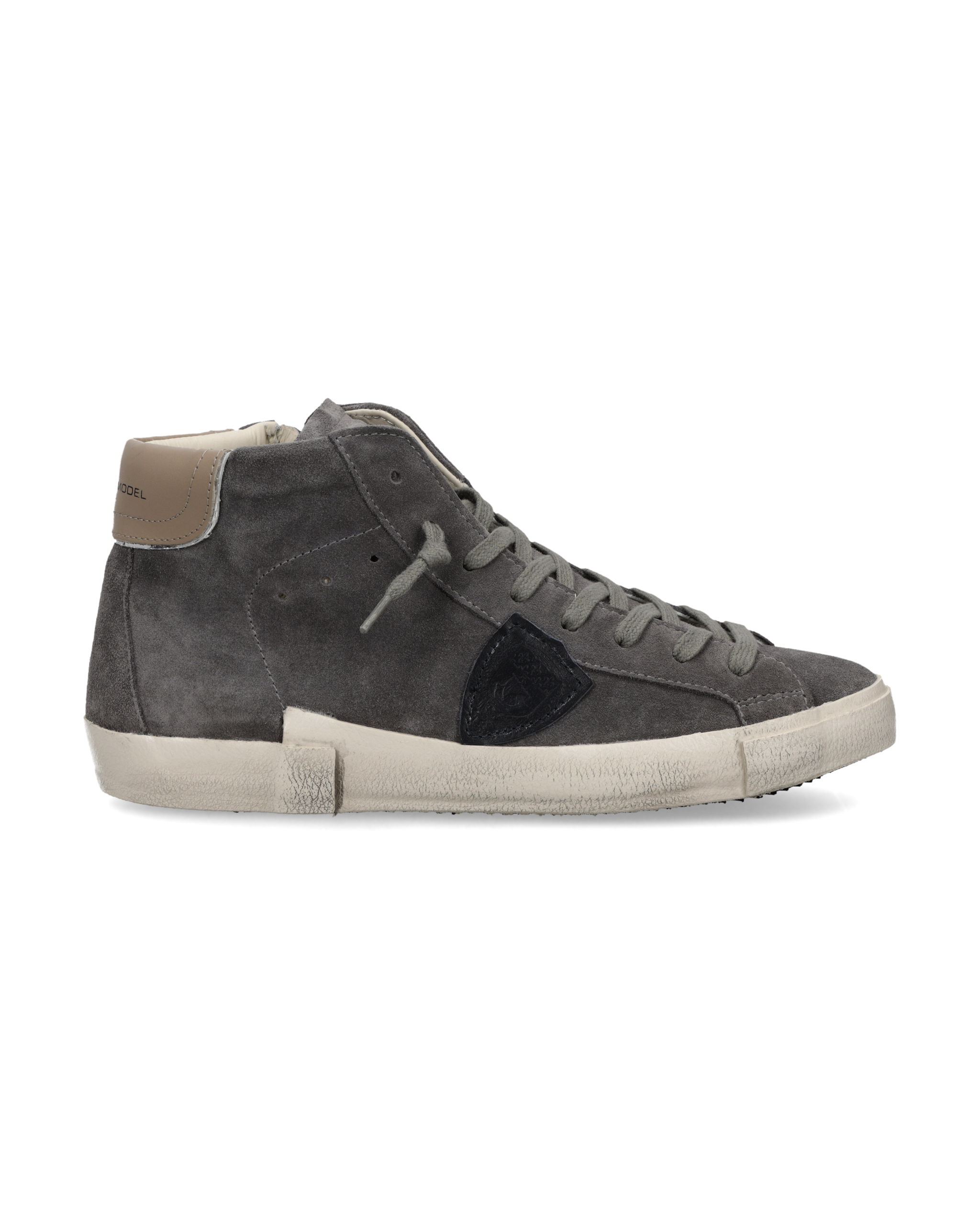 philippe-model-prsx-high-herren-sneaker-grau-taupe-schlamm image 1