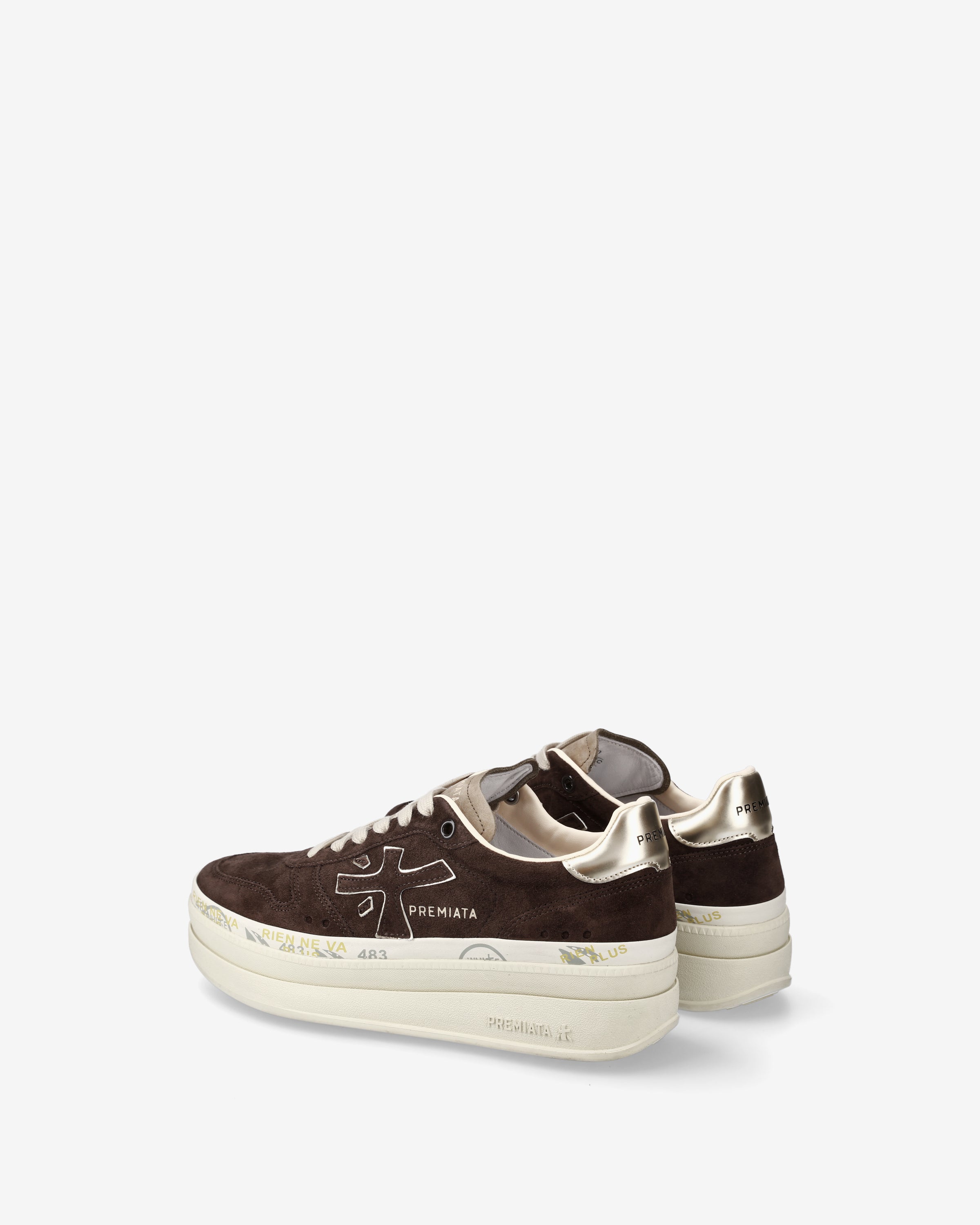 premiata-micol-7894-damen-platform-sneaker-suede-testa-di-moro image 5